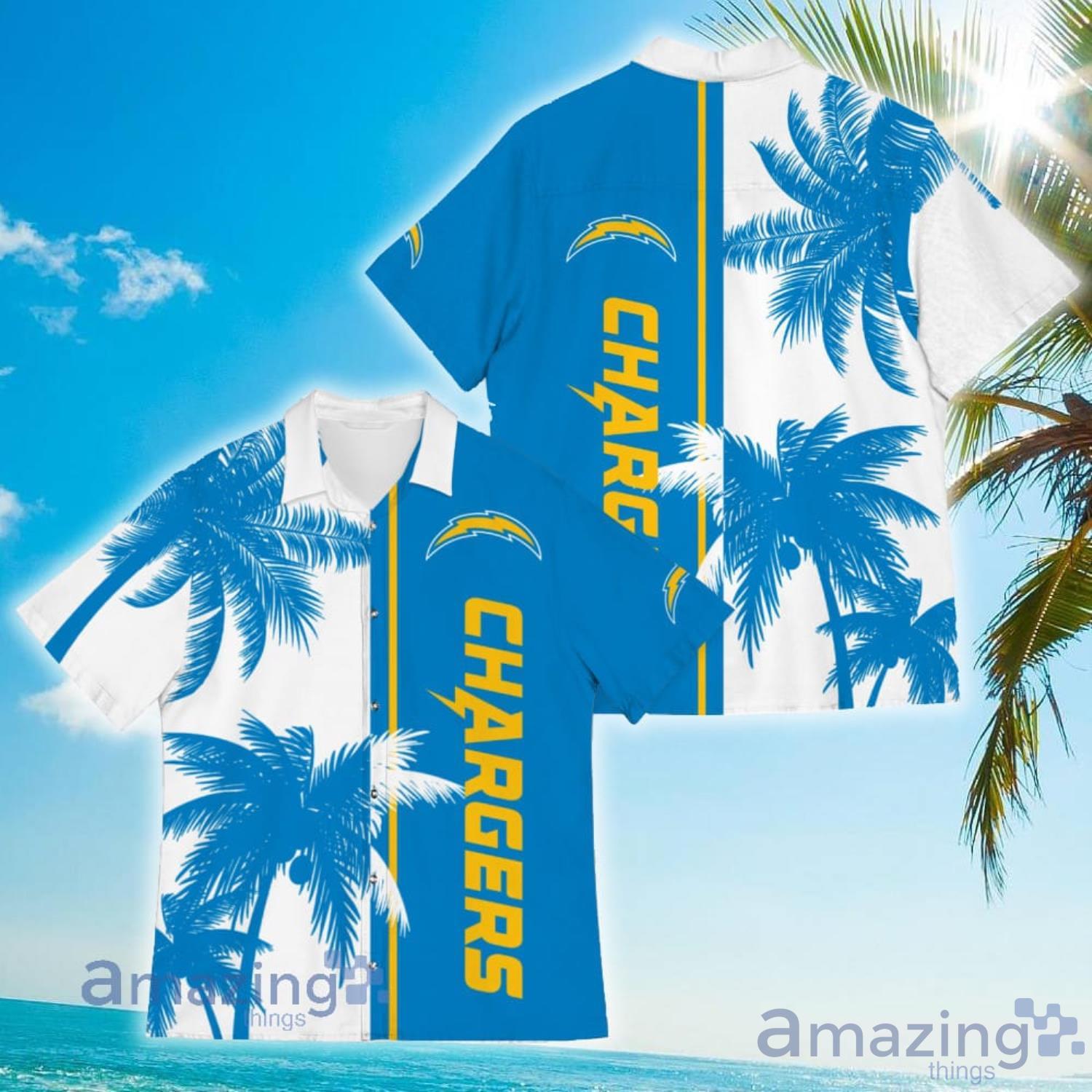 Los Angeles Chargers CoConut Vintage Hawaiian Shirt For Men And Women image Los Angeles Chargers CoConut Vintage Hawaiian Shirt For Men And Women Product Photo 2