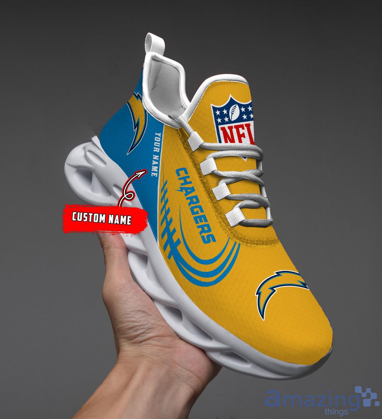 Los Angeles Chargers Fans Gift Custom Name Max Soul Shoes Sneakers Product Photo 1