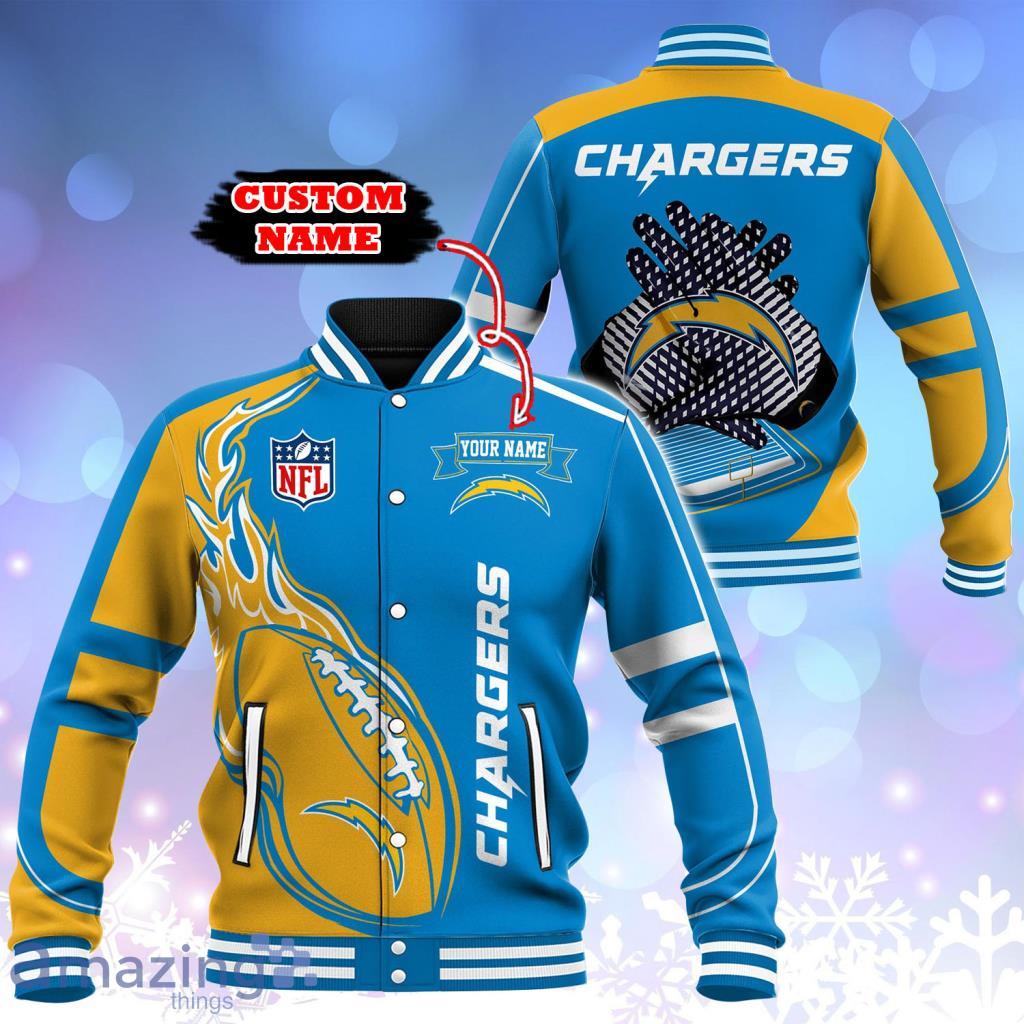 Los Angeles Chargers NFL Custom Name Baseball Jacket