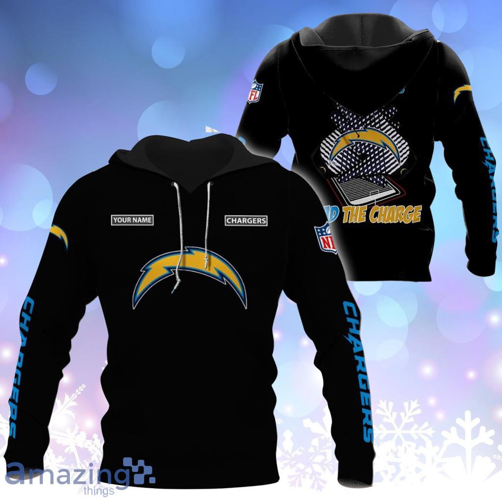 Los Angeles Chargers NFL Gloves Personalized Your Name Hoodie 3D All Over Print - Los Angeles Chargers NFL Gloves Personalized Your Name Hoodie 3D All Over Print