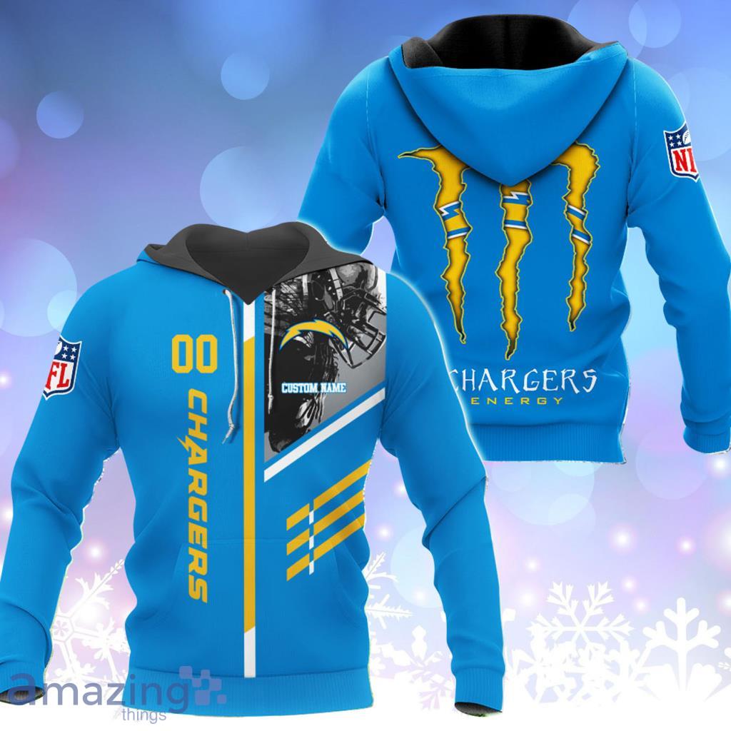 Los Angeles Chargers 3D All Over Print Zip Hoodie for Nfl Fans