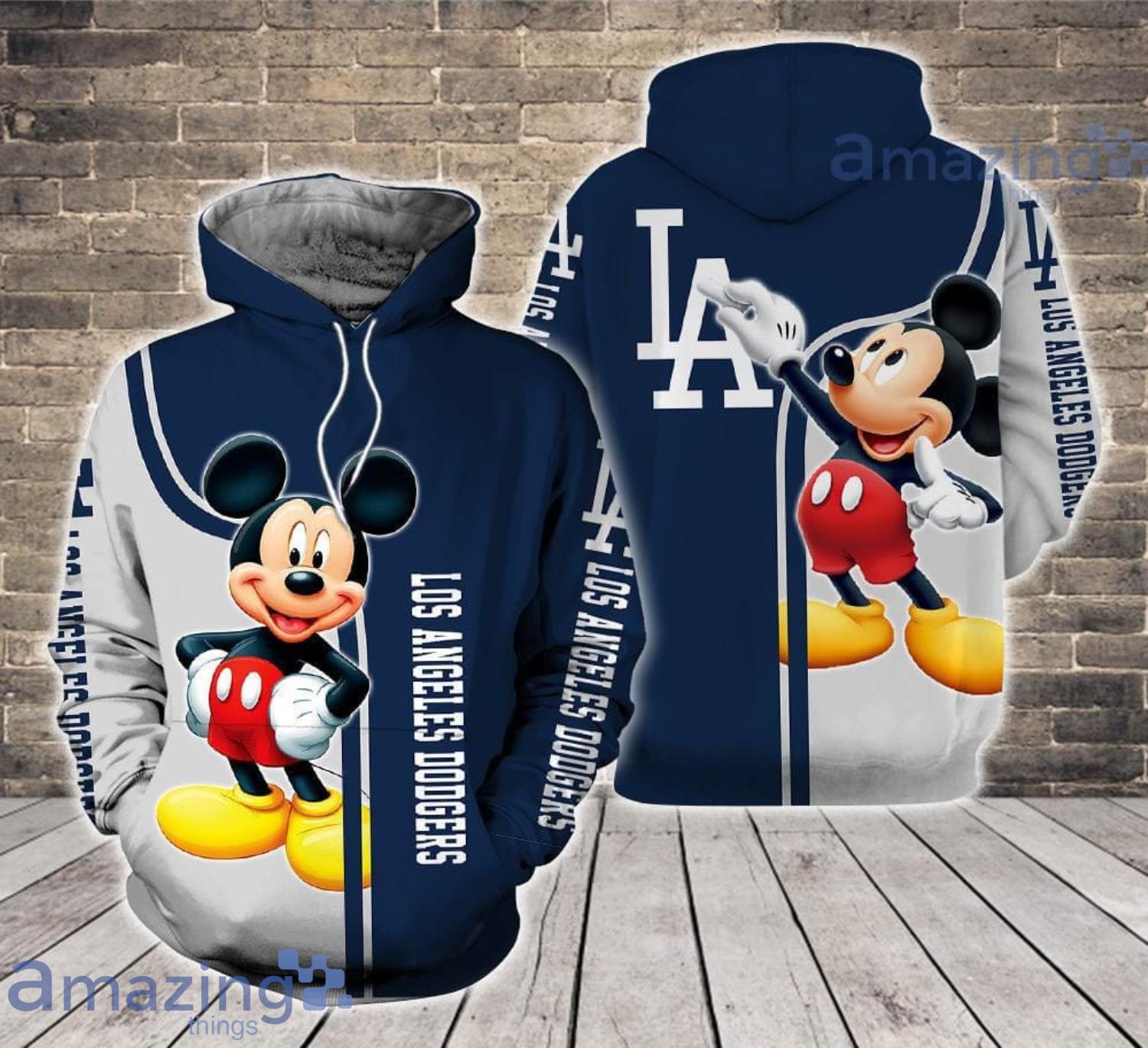 Los Angeles Dodgers Mickey Mouse Lover Disney Cartoon 3D Hoodie For Fans