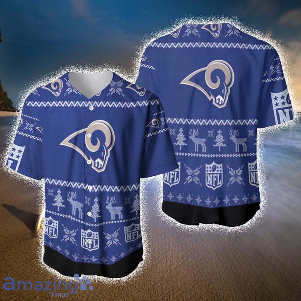 Los Angeles Rams NFL Gnomes Christmas Baseball Jersey Shirt