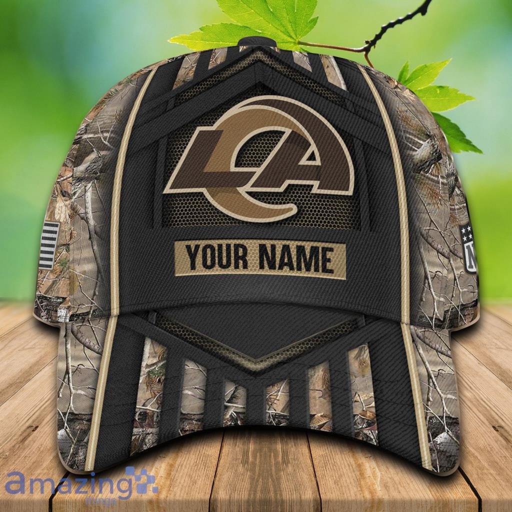 Los Angeles Rams NFL Hunting Custom Name 3D Hat Cap