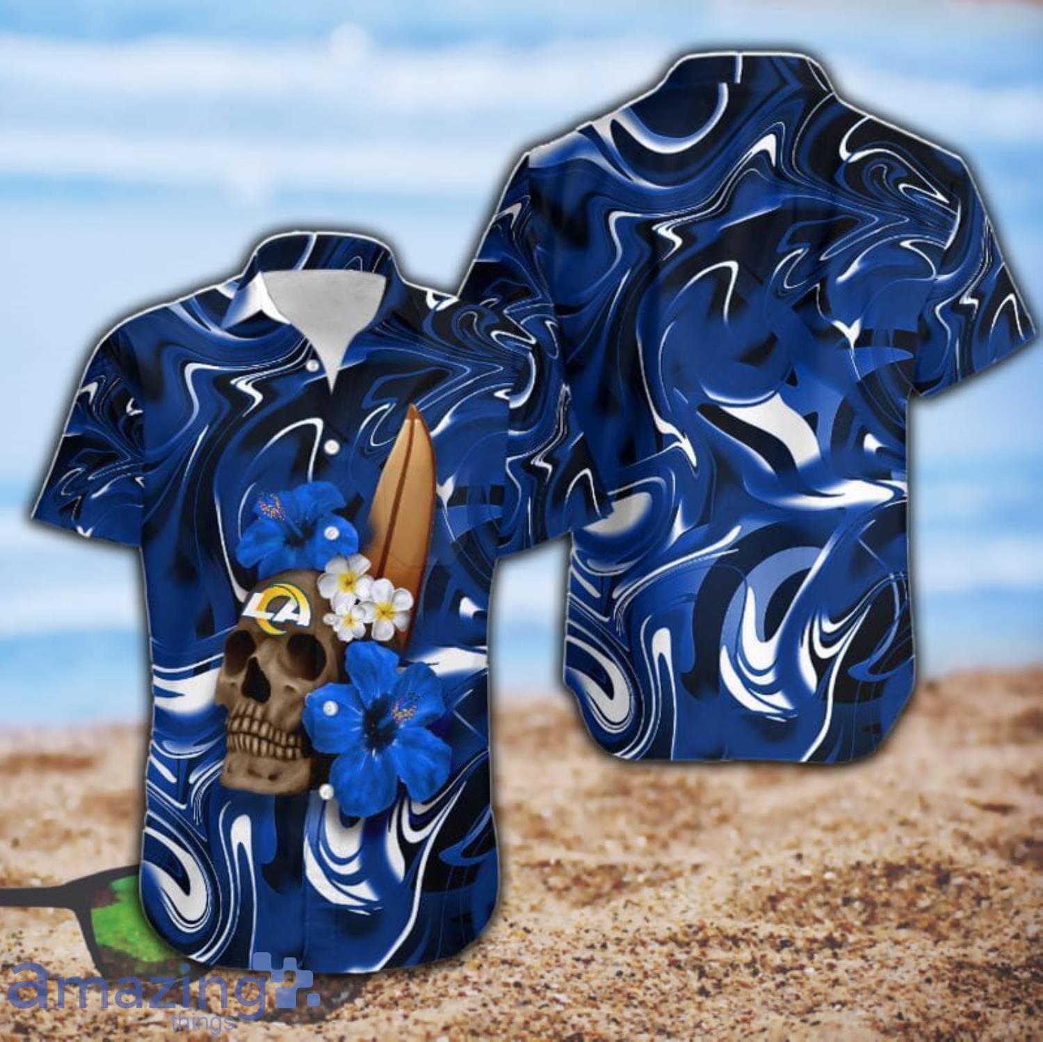 Los Angeles Rams NFL Floral All Over Printed 3D Hawaiian Shirt