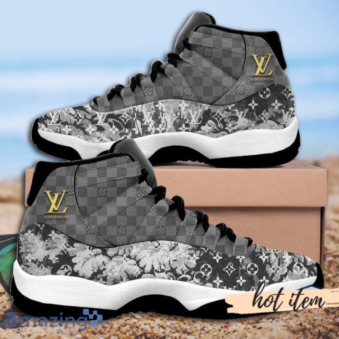 Louis Vuitton Bleached Air Jordan 11 Shoes