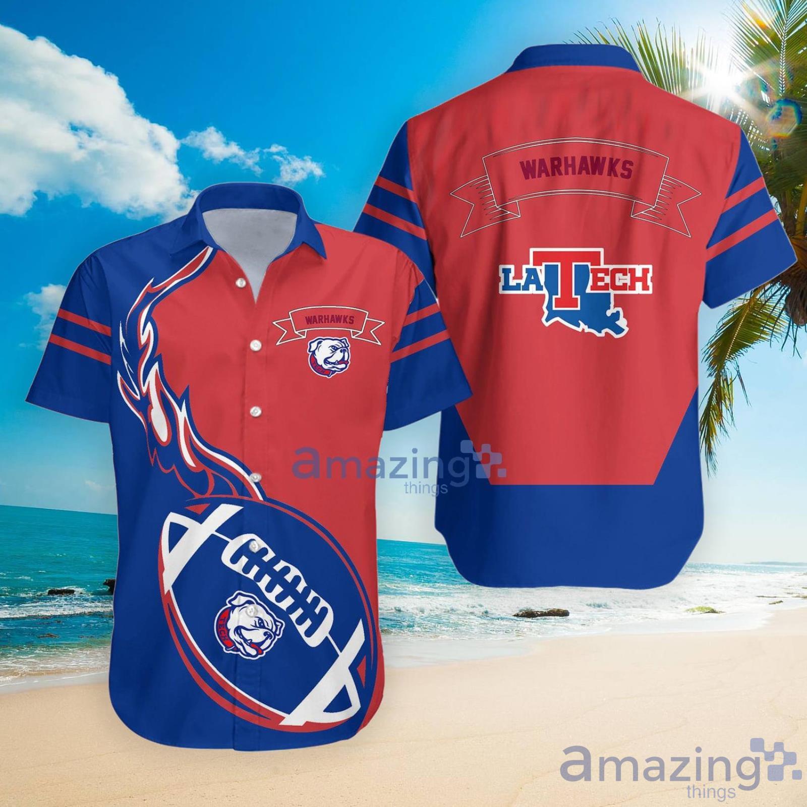 Louisiana Monroe Warhawks Ncaa Flame Ball Hawaiian Shirt For Fans image Louisiana-Monroe Warhawks Ncaa Flame Ball Hawaiian Shirt For Fans Product Photo 4