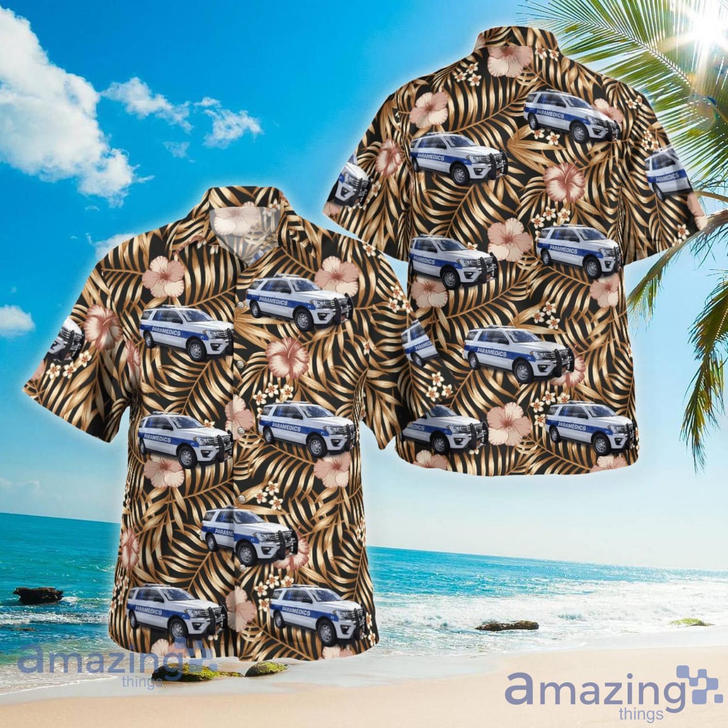 Lowell General Hospital Paramedics Tropical Leaf Beach Summer Gift Hawaiian Shirt Product Photo 1