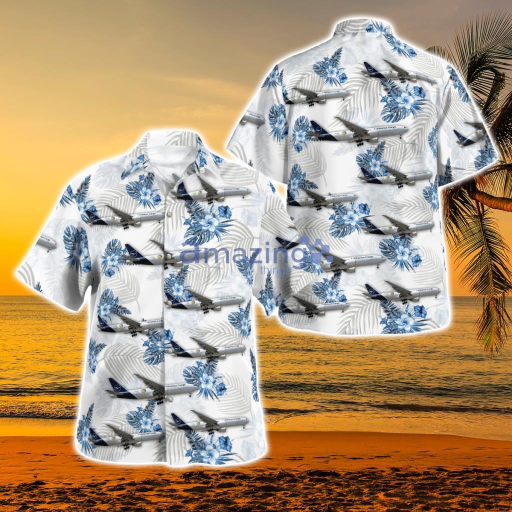 Lufthansa Cargo Boeing Hawaiian Shirt - Lufthansa Cargo Boeing 777-FBT Hawaiian Shirt