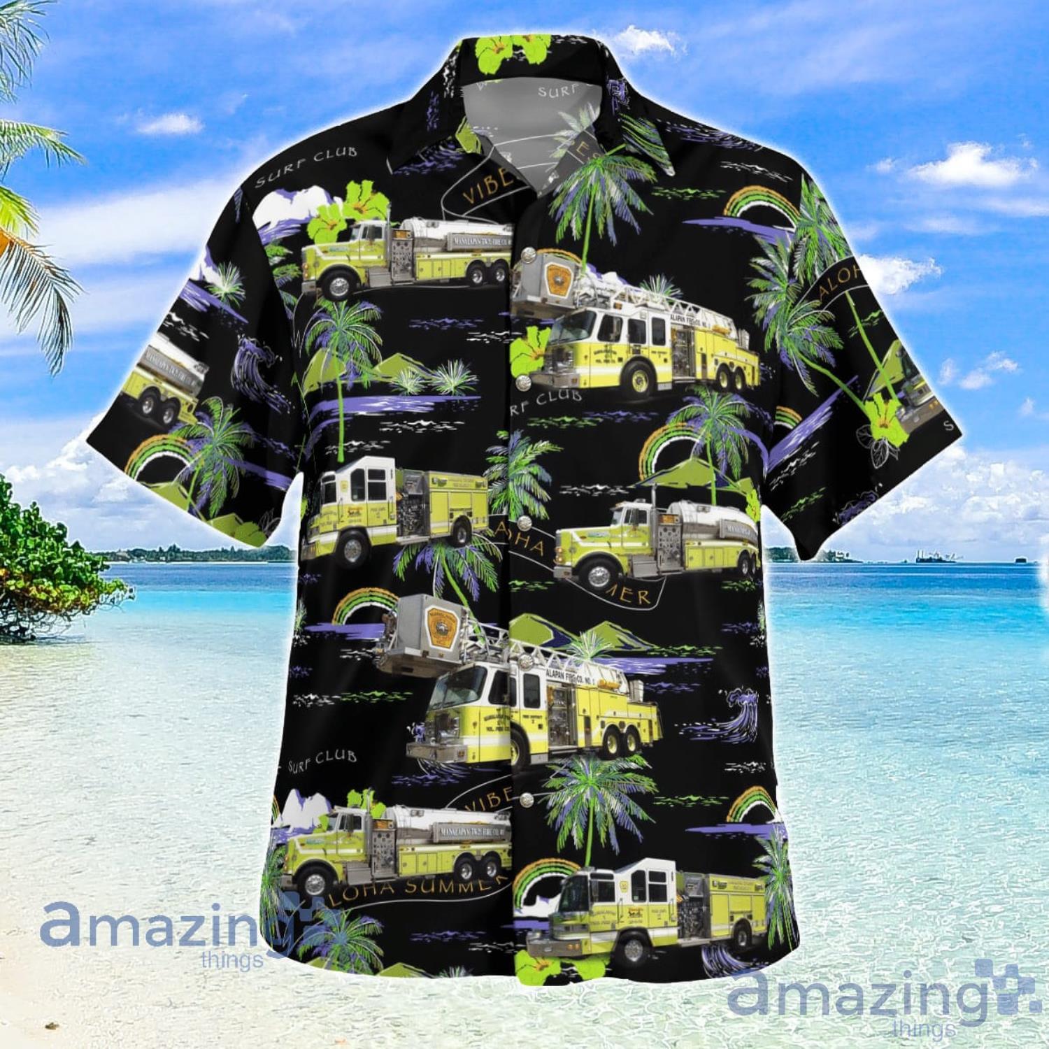 Manalapan Township Fire Company 1 Manalapan New Jersey Gift For Summer Hawaiian Shirt image Manalapan Township Fire Company 1 Manalapan New Jersey Gift For Summer Hawaiian Shirt Product Photo 2