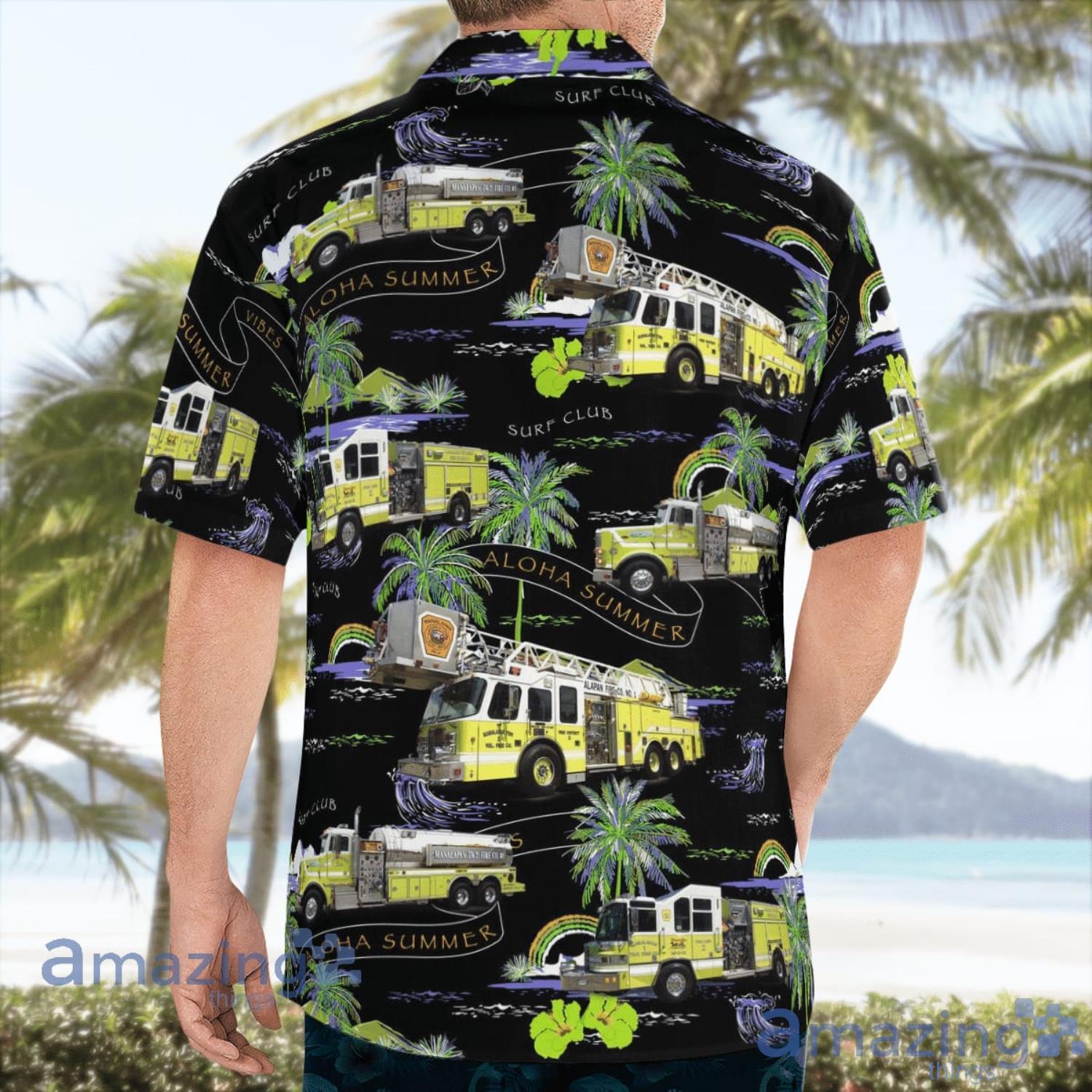 Manalapan Township Fire Company 1 Manalapan New Jersey Gift For Summer Hawaiian Shirt image Manalapan Township Fire Company 1 Manalapan New Jersey Gift For Summer Hawaiian Shirt Product Photo 4