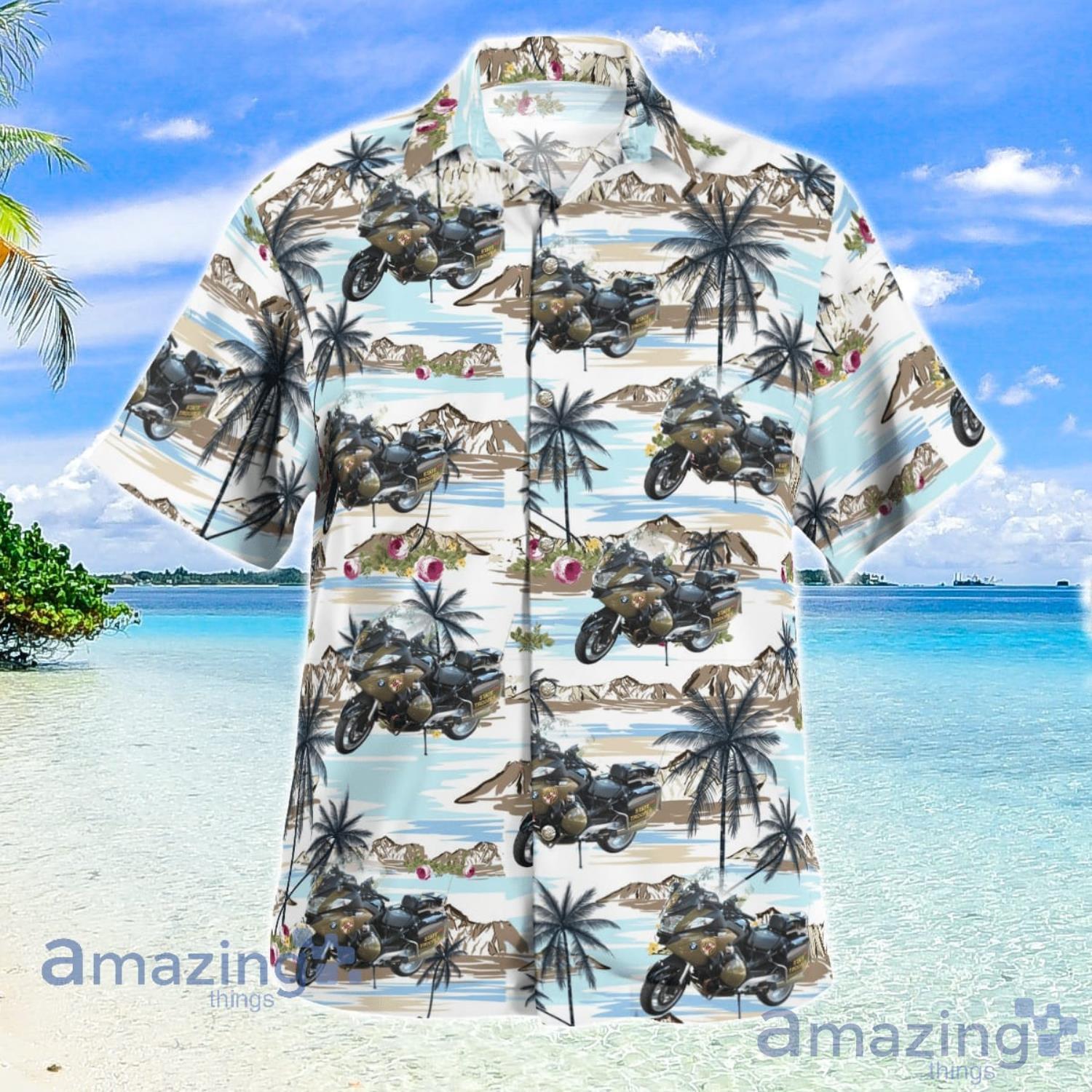 Maryland State Police Motor Unit Gift For Summer Hawaiian Shirt image Maryland State Police Motor Unit Gift For Summer Hawaiian Shirt Product Photo 2