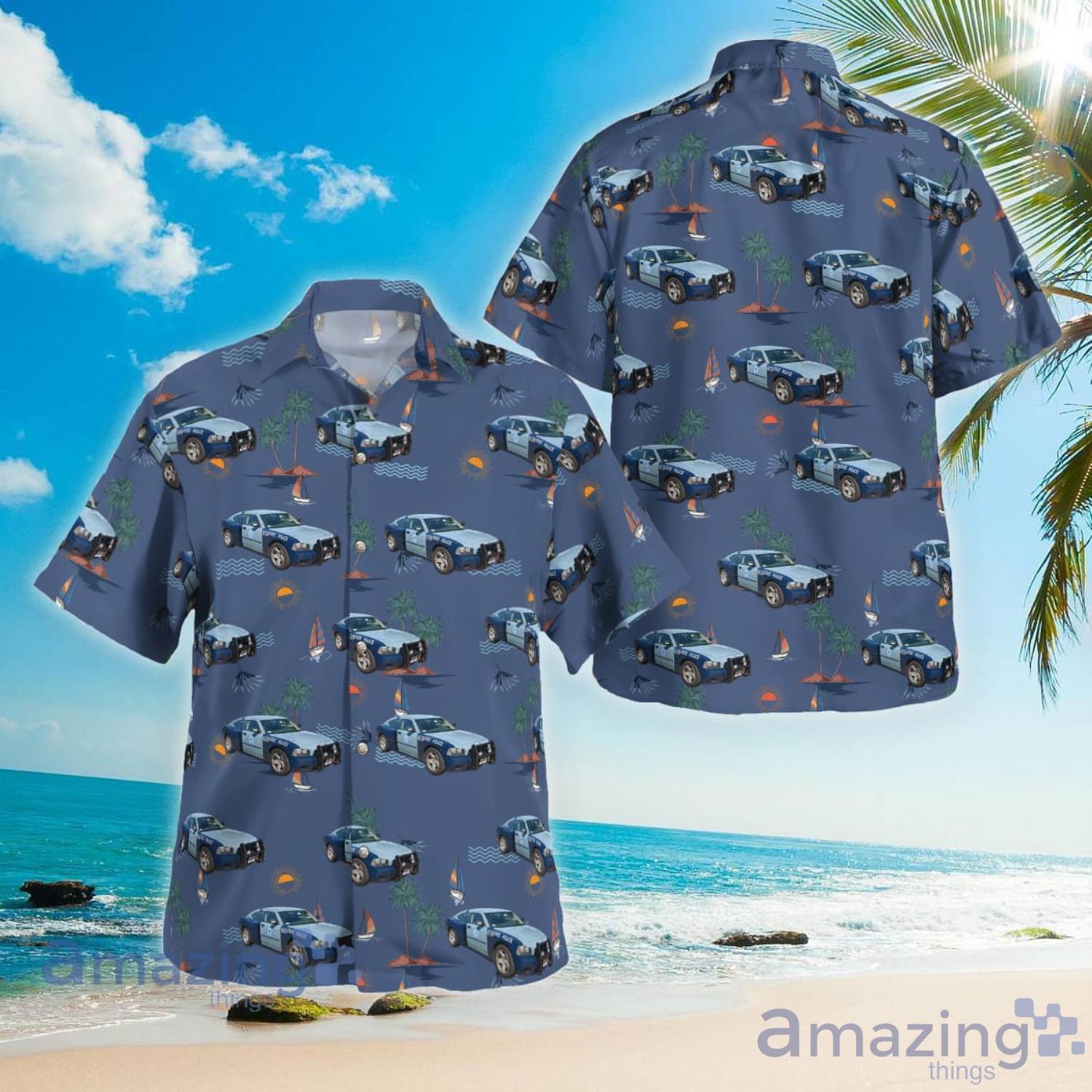 Massachusetts State Police Dodge Charger Gift For Summer Hawaiian Shirt Product Photo 1