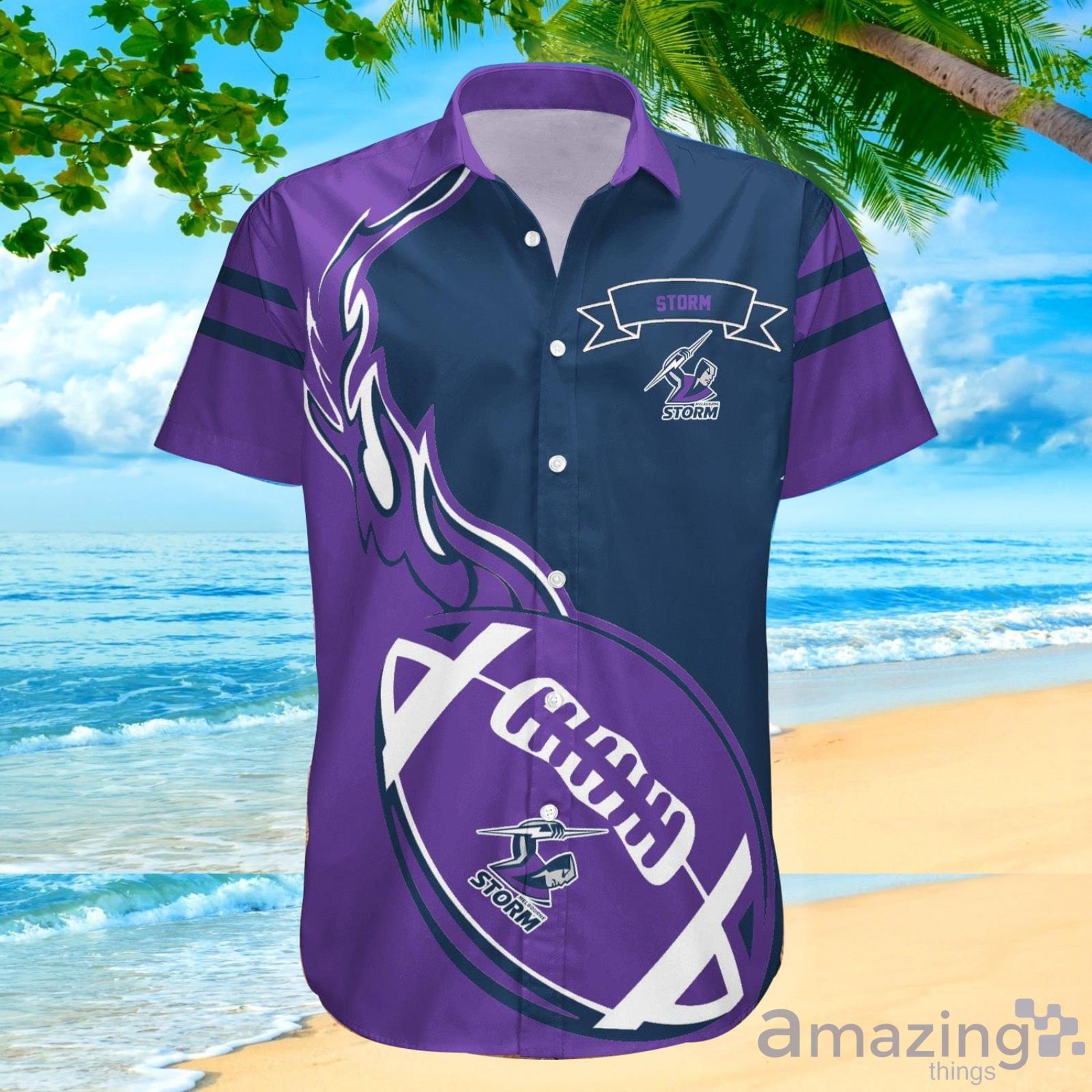 Brisbane Broncos Nrl Flame Ball Hawaiian Shirt For Fans