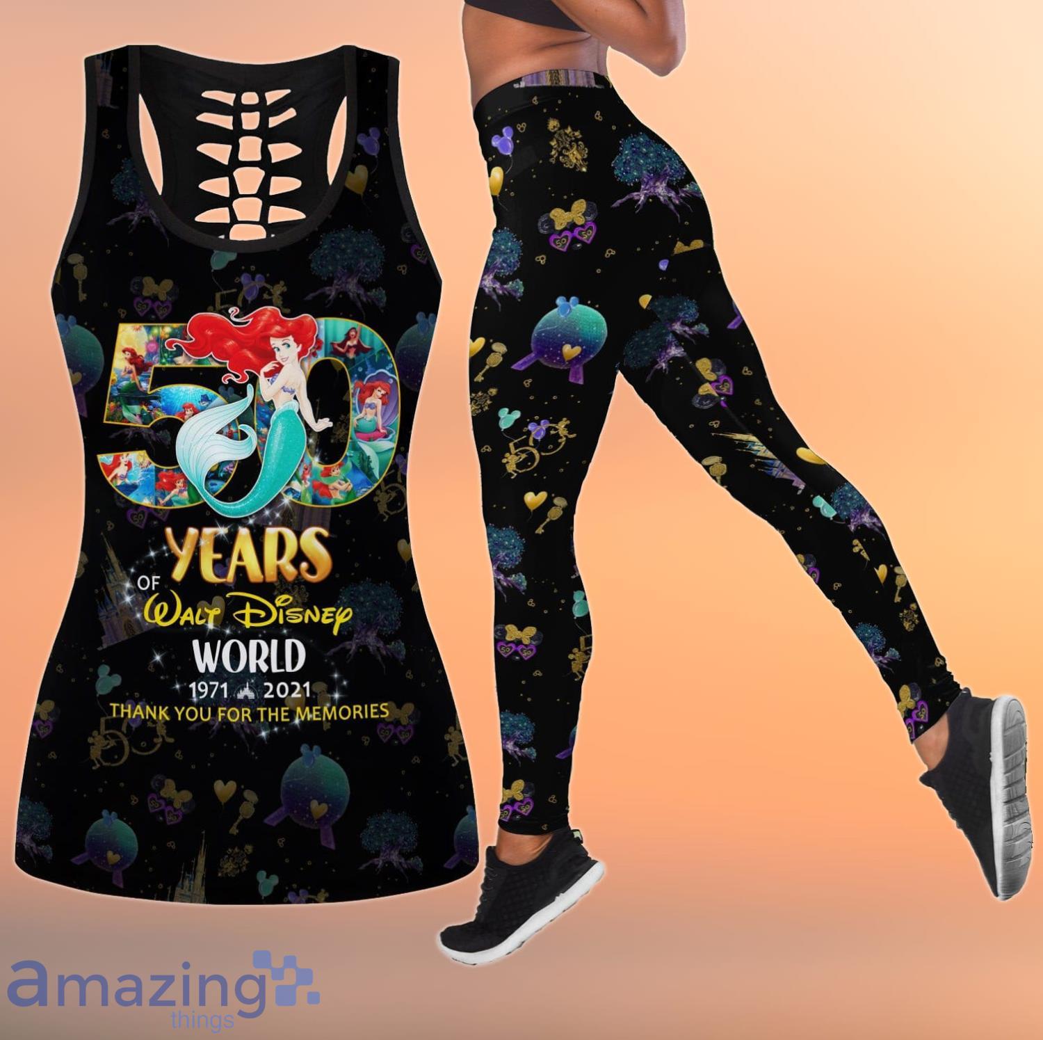 Mermaid Walt Disney World 50th Anniversary Combo Leggings And Hollow Tank Top Product Photo 1 Mermaid Walt Disney World 50th Anniversary Combo Leggings And Hollow Tank Top Product Photo 1
