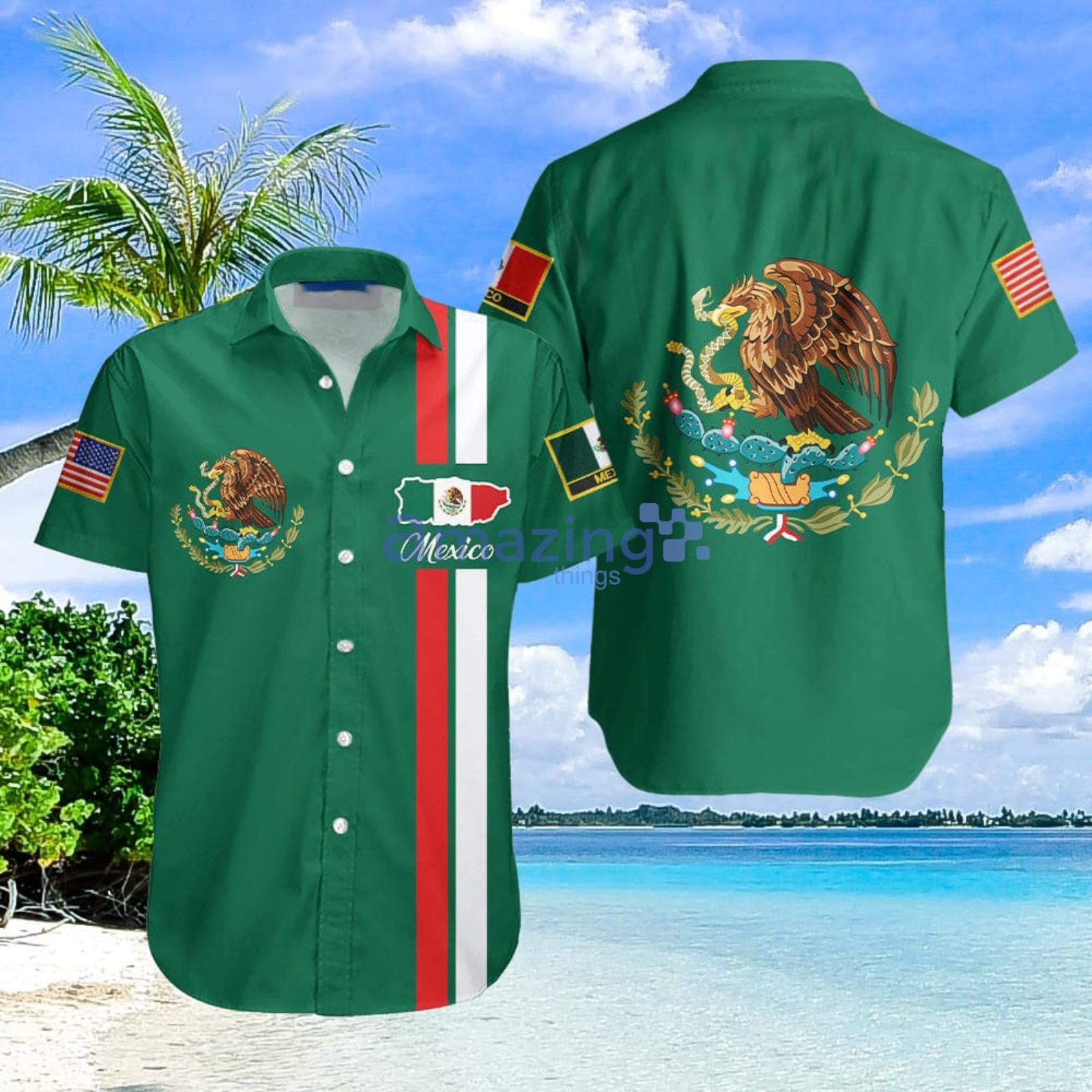 Mexican Green Aloha Hawaiian Shirt Summer Gift For Men And Women Product Photo 1