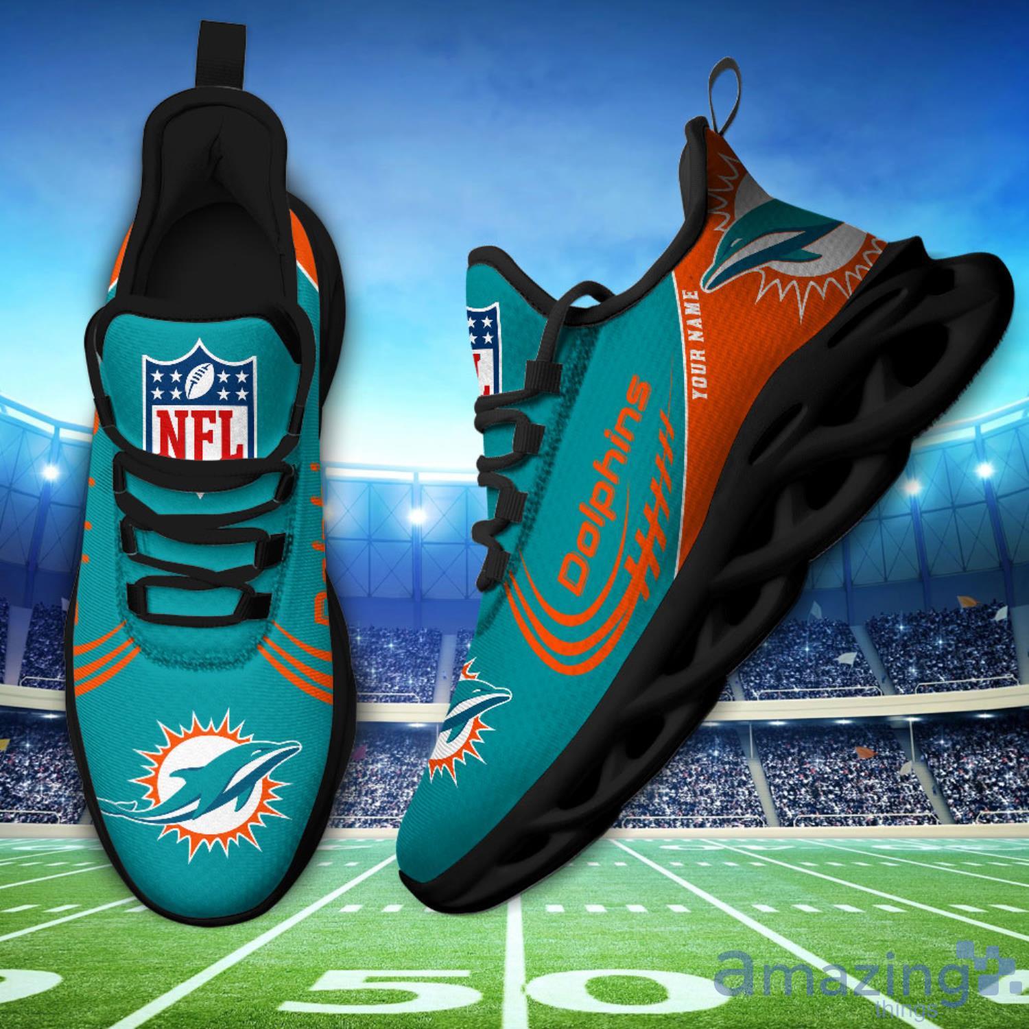 Miami Dolphins Custom Name Air Jordan 11 Sneaker Shoes For Sport