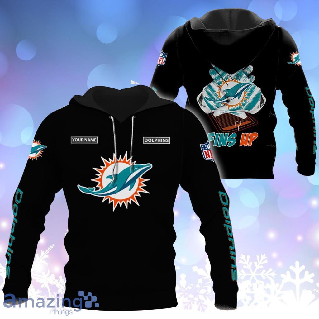 Miami Dolphins NFL Gloves Personalized Your Name Hoodie 3D All Over Print