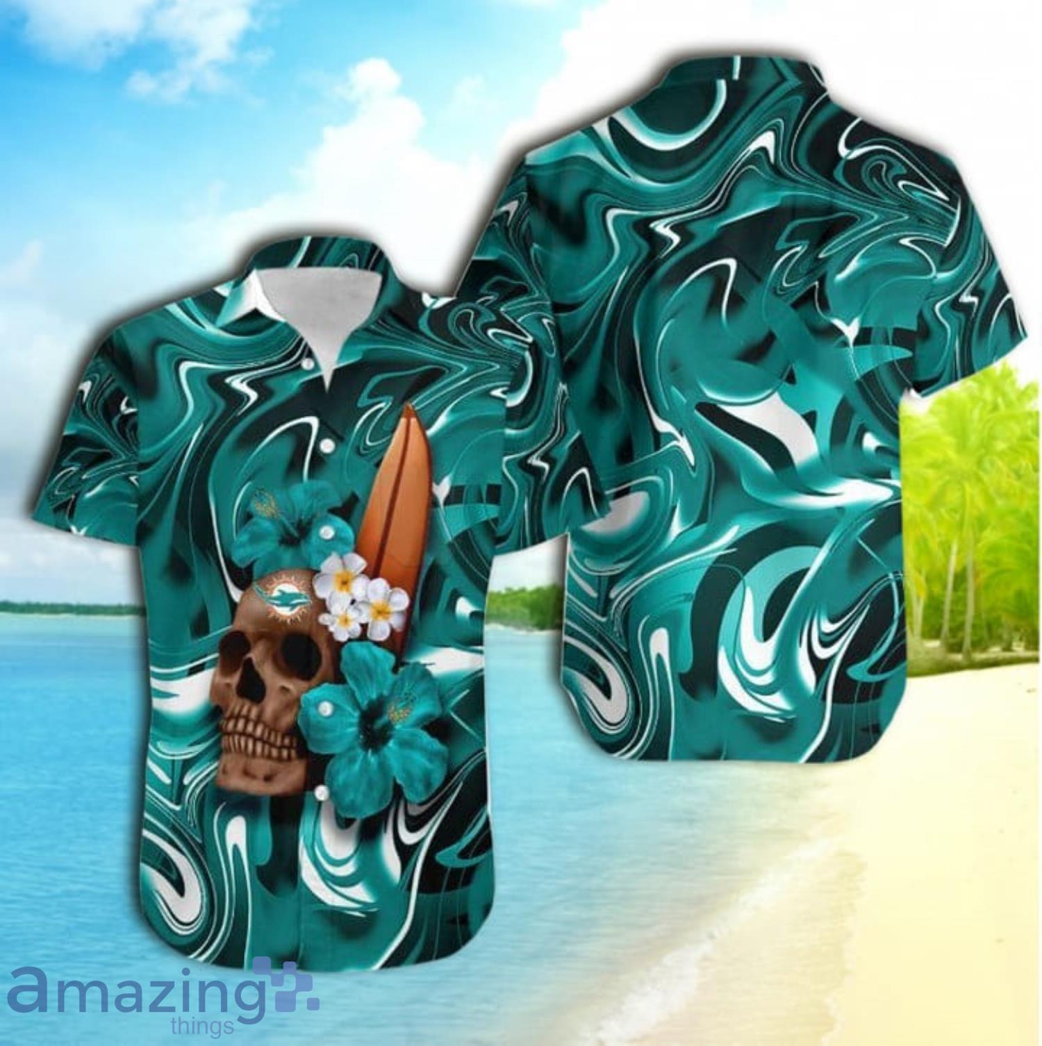 NFL Miami Dolphins Hawaiian Shirt,Aloha Shirt,Flower Blue - Ingenious Gifts  Your Whole Family