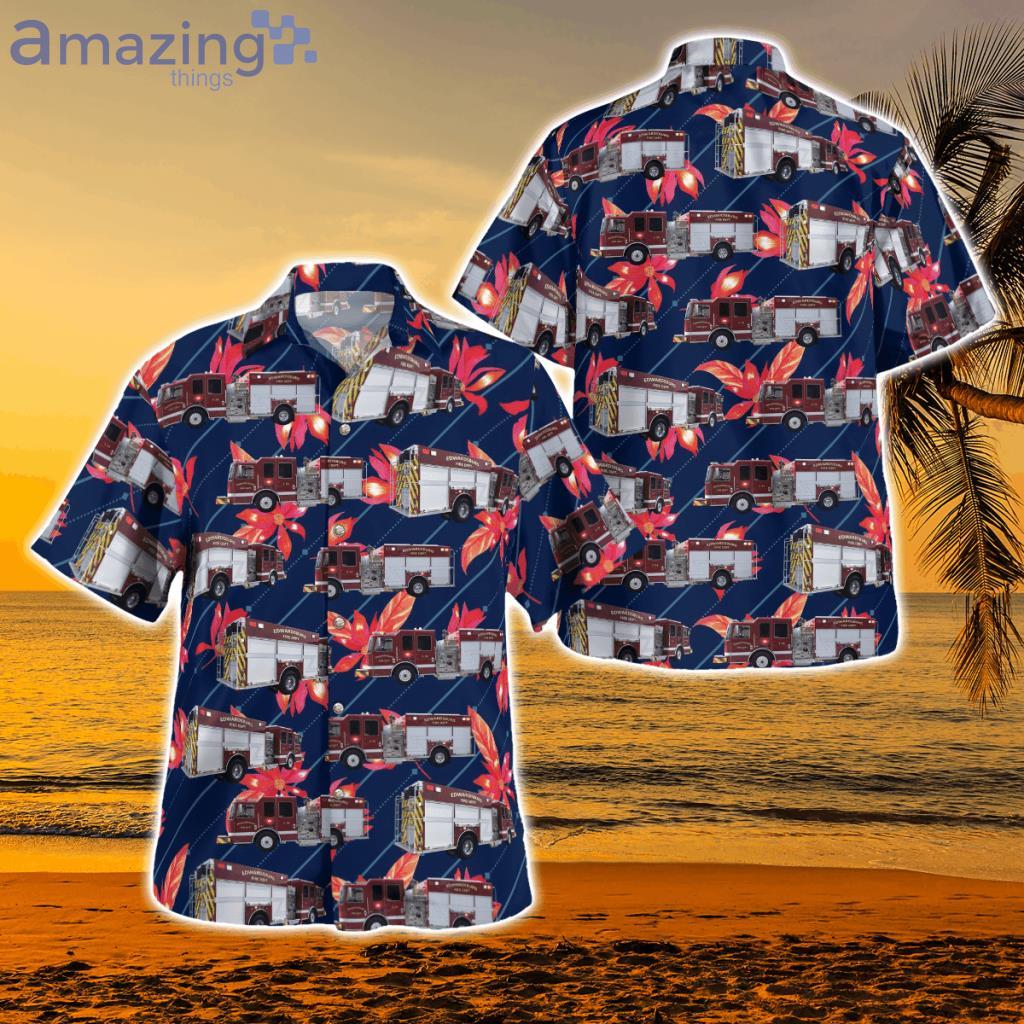 Michigan Edwardsburg Fire Department Hawaiian Shirt - BBTT2409BC09 Michigan EDWARDSBURG FIRE DEPARTMENT Hawaiian Shirt