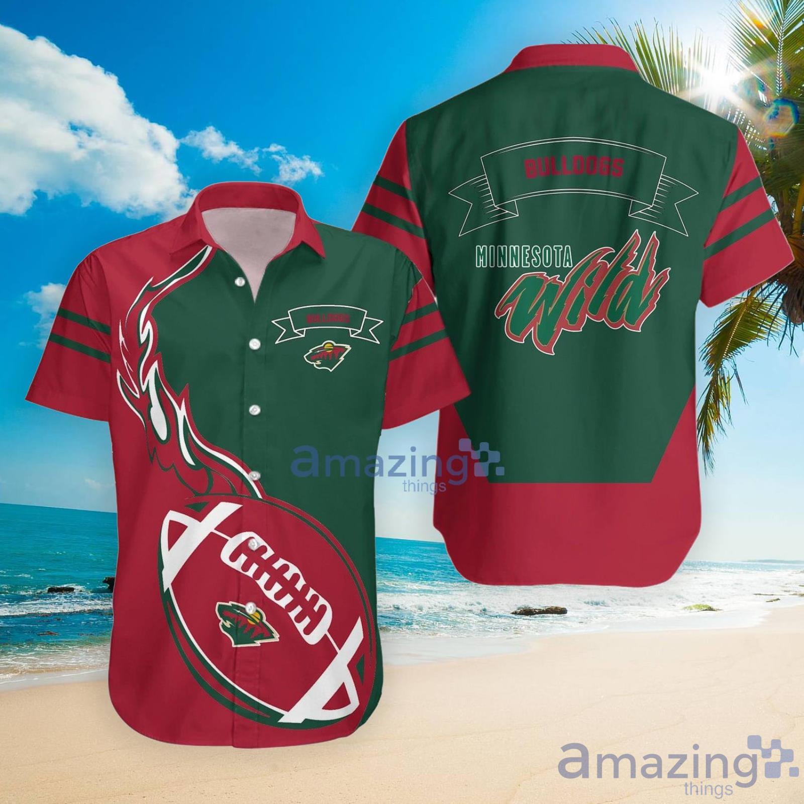 Minnesota Duluth Bulldogs Ncaa Flame Ball Hawaiian Shirt For Fans image Minnesota-Duluth Bulldogs Ncaa Flame Ball Hawaiian Shirt For Fans Product Photo 3