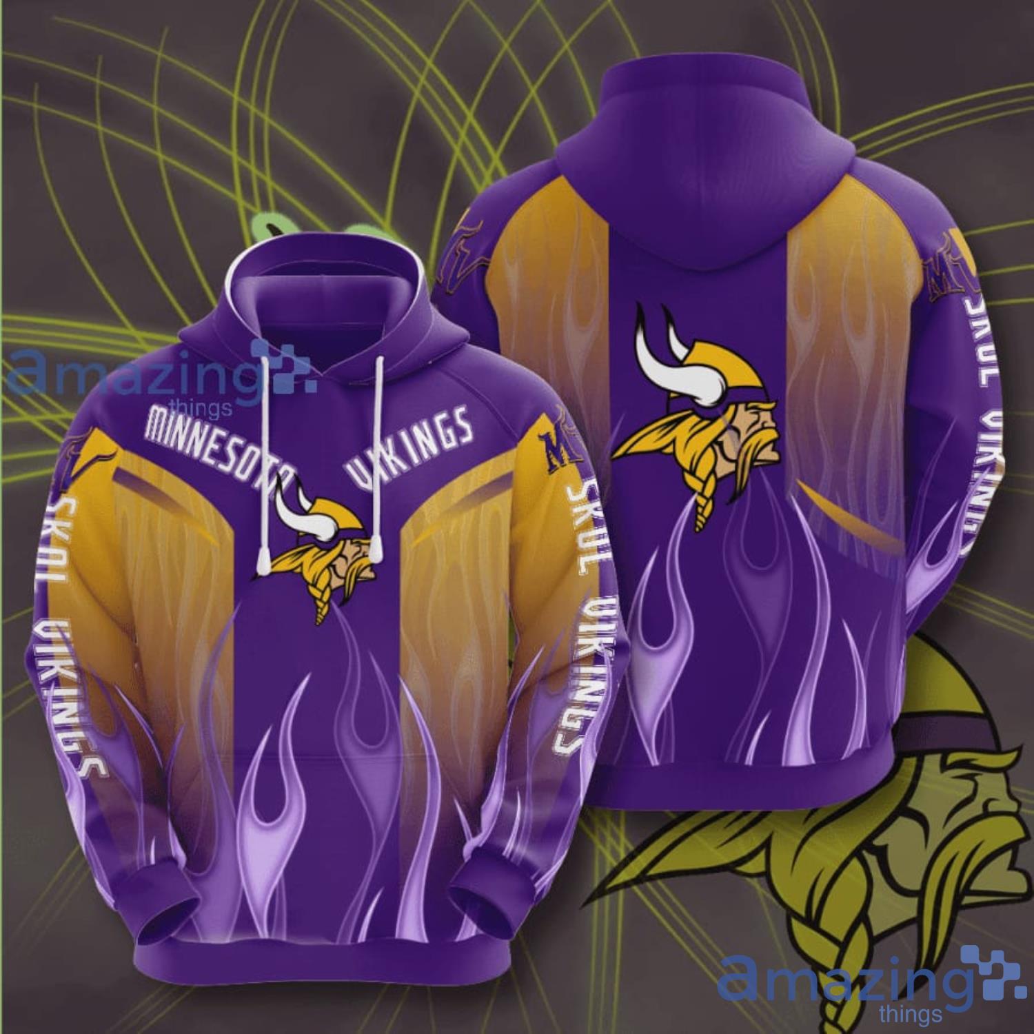 minnesota vikings 3d hoodie