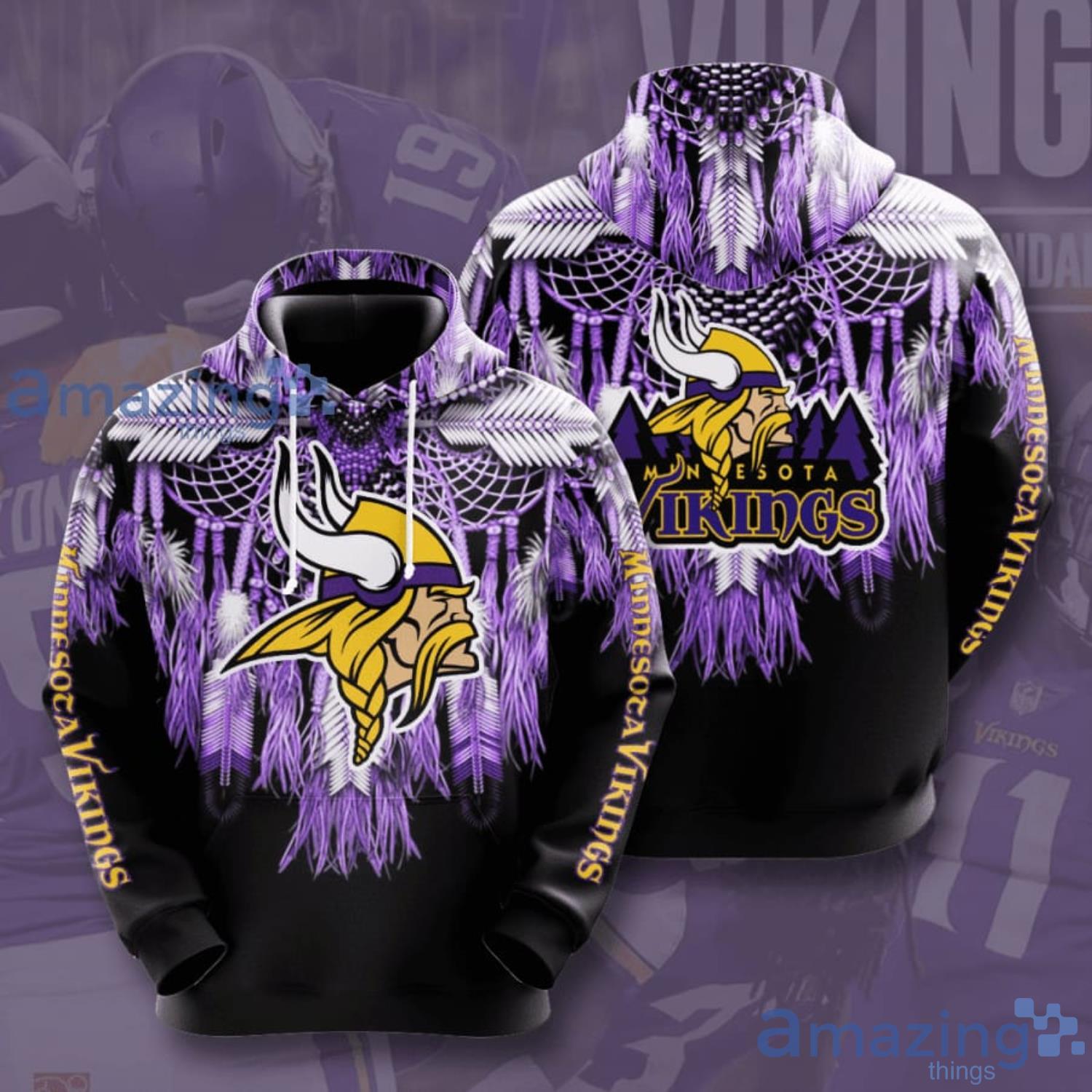 Minnesota Vikings Youth Stadium Classic Pullover Hoodie - Purple