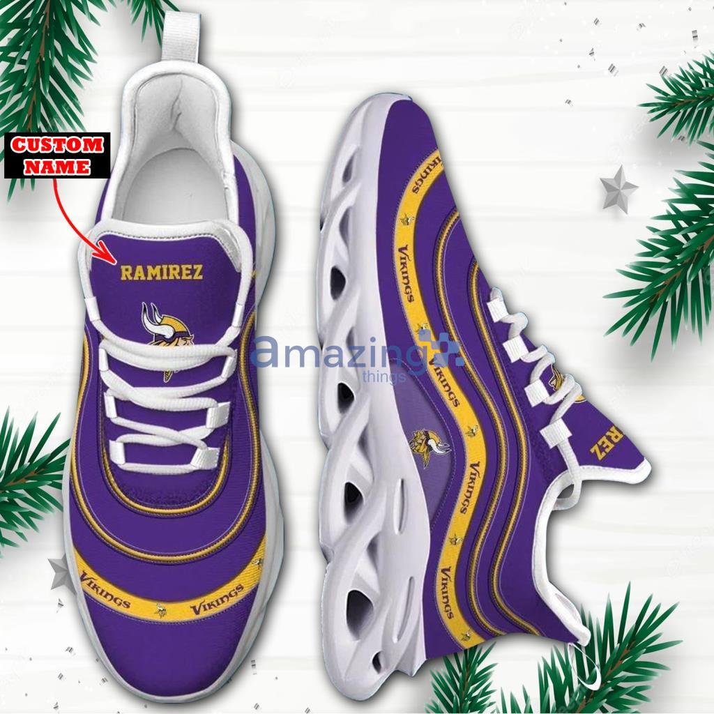 Minnesota Vikings NFL Luxury Custom Name Max Soul Shoes - Minnesota Vikings NFL Luxury Custom Name Max Soul Shoes