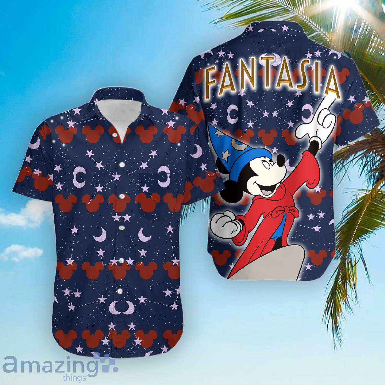 Minnie Fantasia Floral Hawaii Beach Pattern Disney Hawaiian Shirt For Men And Women Product Photo 1