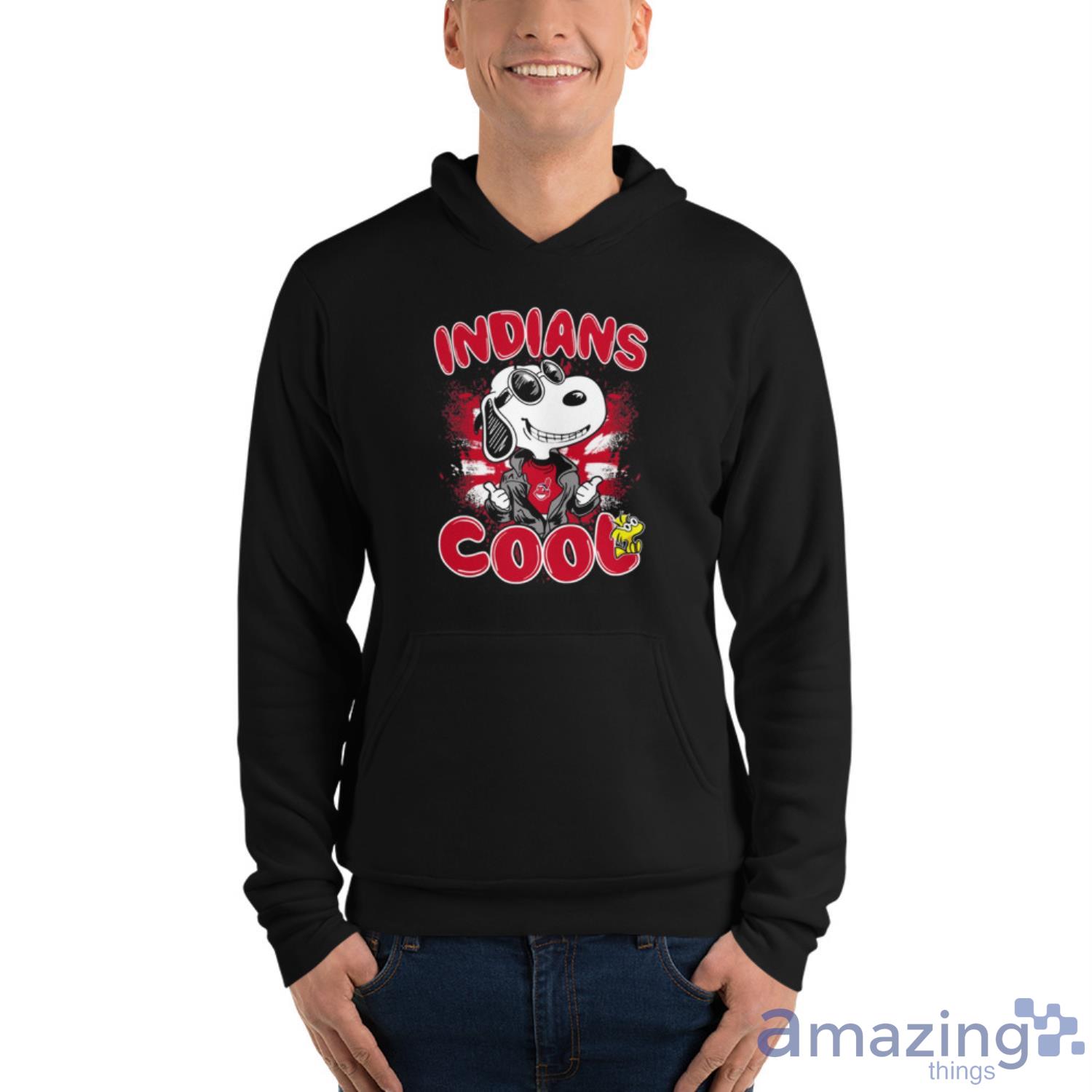 MLB Baseball Cleveland Indians Cool Snoopy Shirt T Shirt image MLB Baseball Cleveland Indians Cool Snoopy Shirt T Shirt - Unisex Fleece Pullover Hoodie