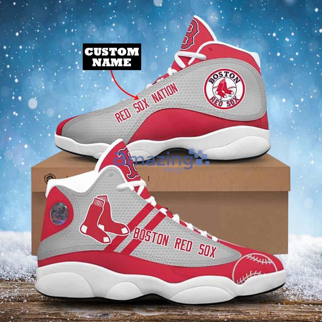 MLB Boston Red Sox Air Jordan 13 Custom Name Shoes Sneaker