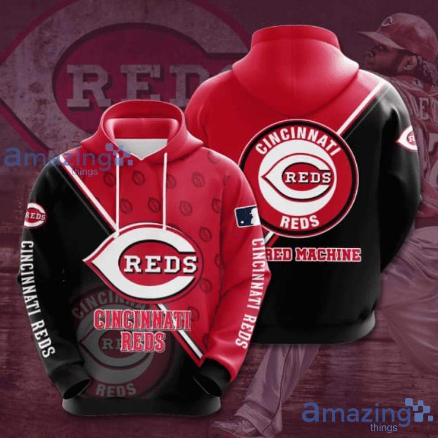 MLB Cincinnati Reds White 3D Hoodie - T-shirts Low Price