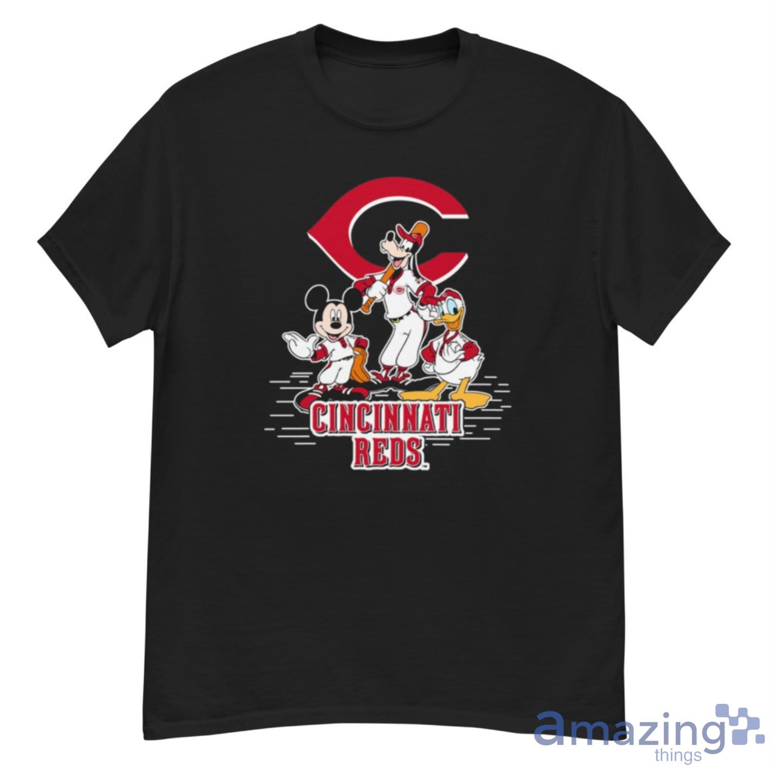 MLB Cincinnati Reds Mickey Mouse Donald Duck Goofy Baseball T Shirt T Shirt - G500 Men’s Classic T-Shirt
