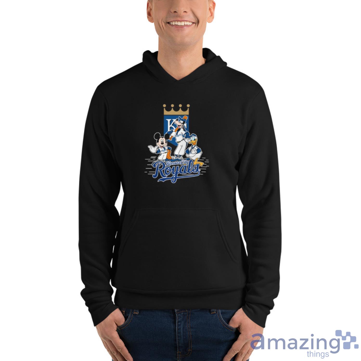 Kansas City Royals Mickey Donald And Goofy Baseball Youth T-Shirt 