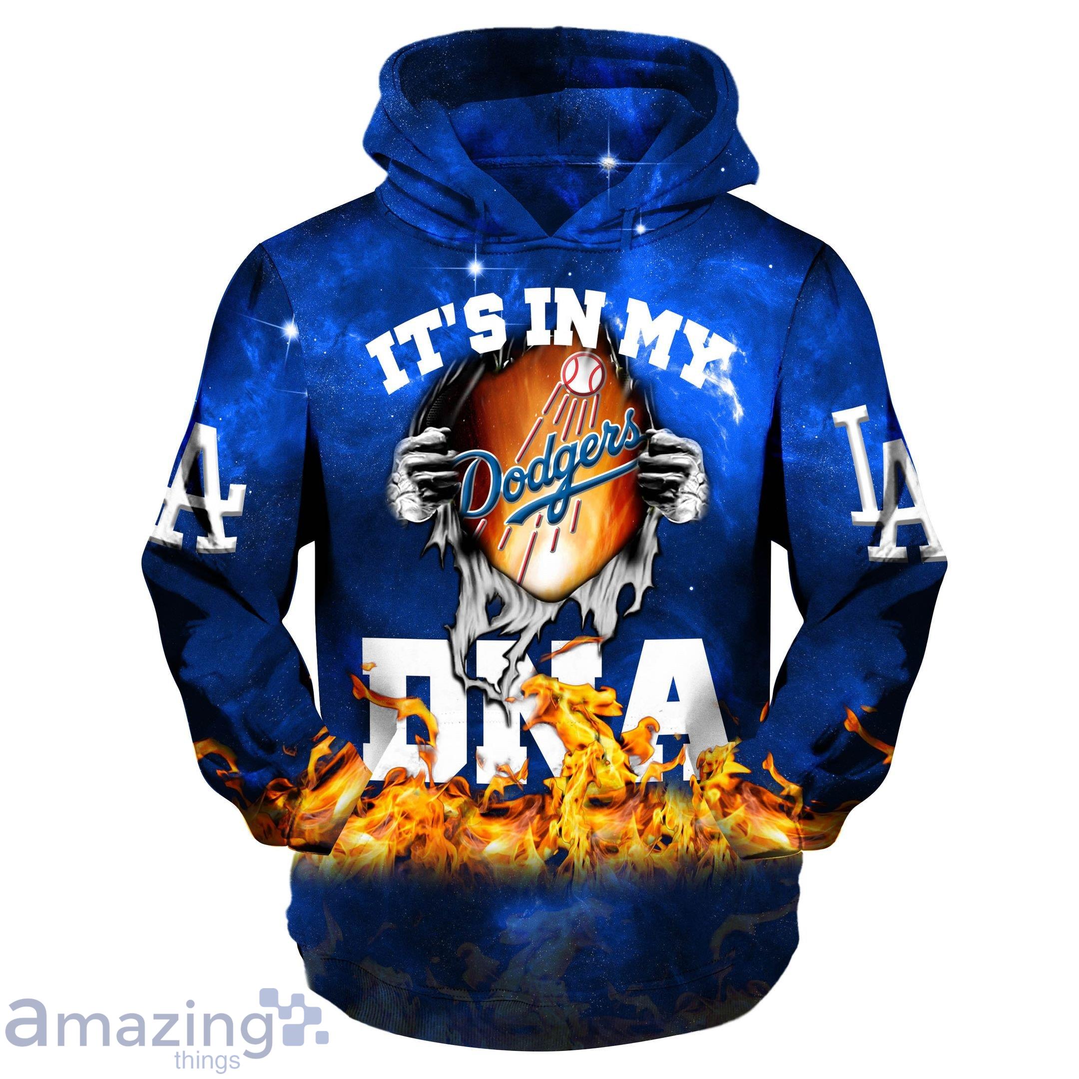 MLB Los Angeles Dodgers Its Im My DNA Groot Fire 3D Hoodie Product Photo 1