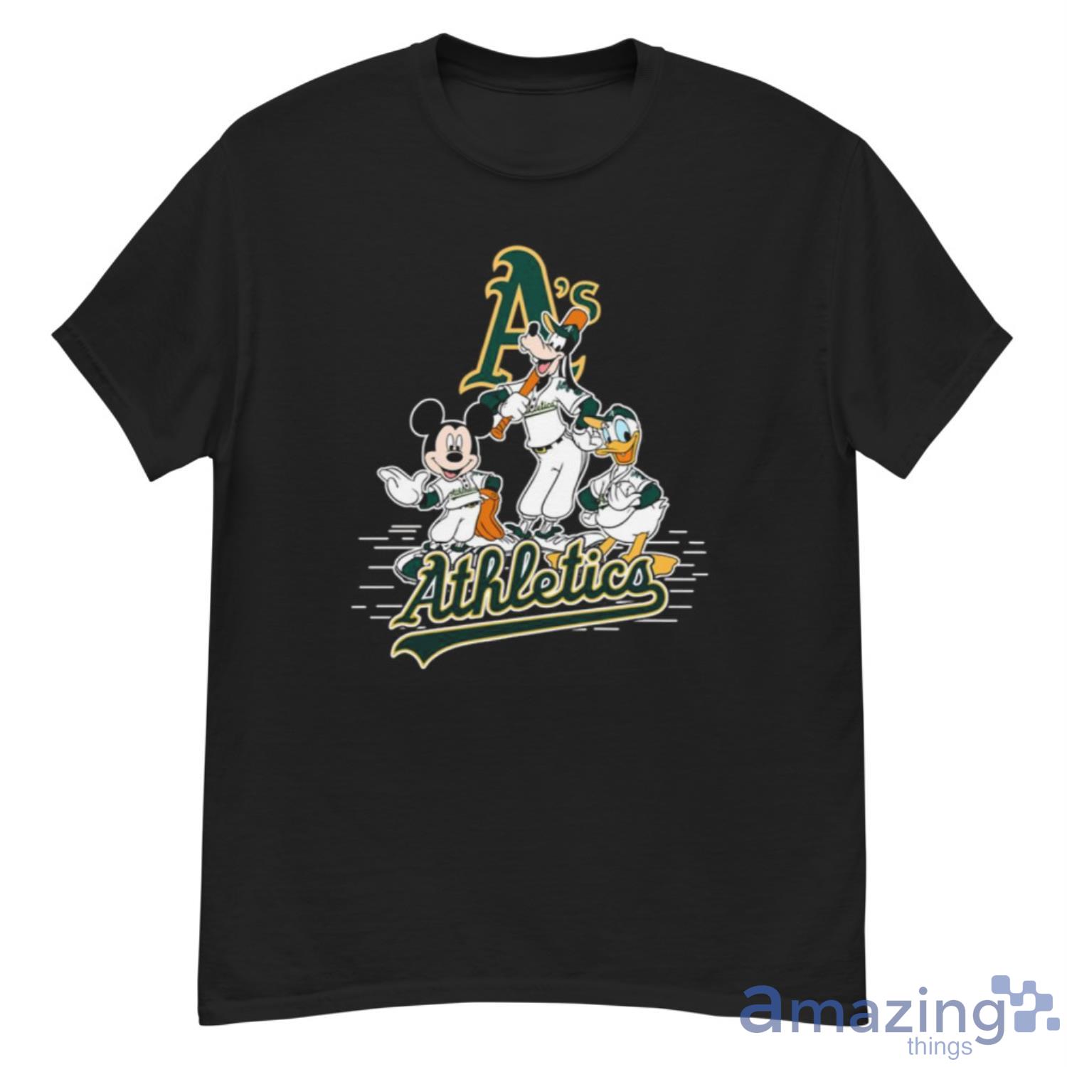 MLB Oakland Athletics Mickey Mouse Donald Duck Goofy Baseball T Shirt T Shirt - G500 Men’s Classic T-Shirt