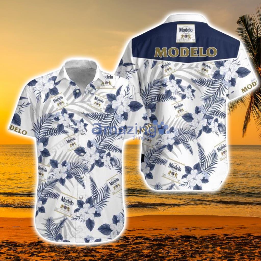 Modelo Blue Tropical Pattern Over Print 3D Hawaiian Shirt - Modelo Blue Tropical Pattern Over Print 3D Hawaiian Shirt - Home Decor, Personalized Gifts for Every Occasion