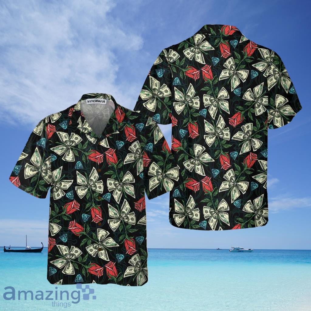 Money Colorful Vintage Seamless Pattern With Diamonds Dollar Hawaiian Shirt - Money Colorful Vintage Seamless Pattern With Diamonds Dollar Hawaiian Shirt