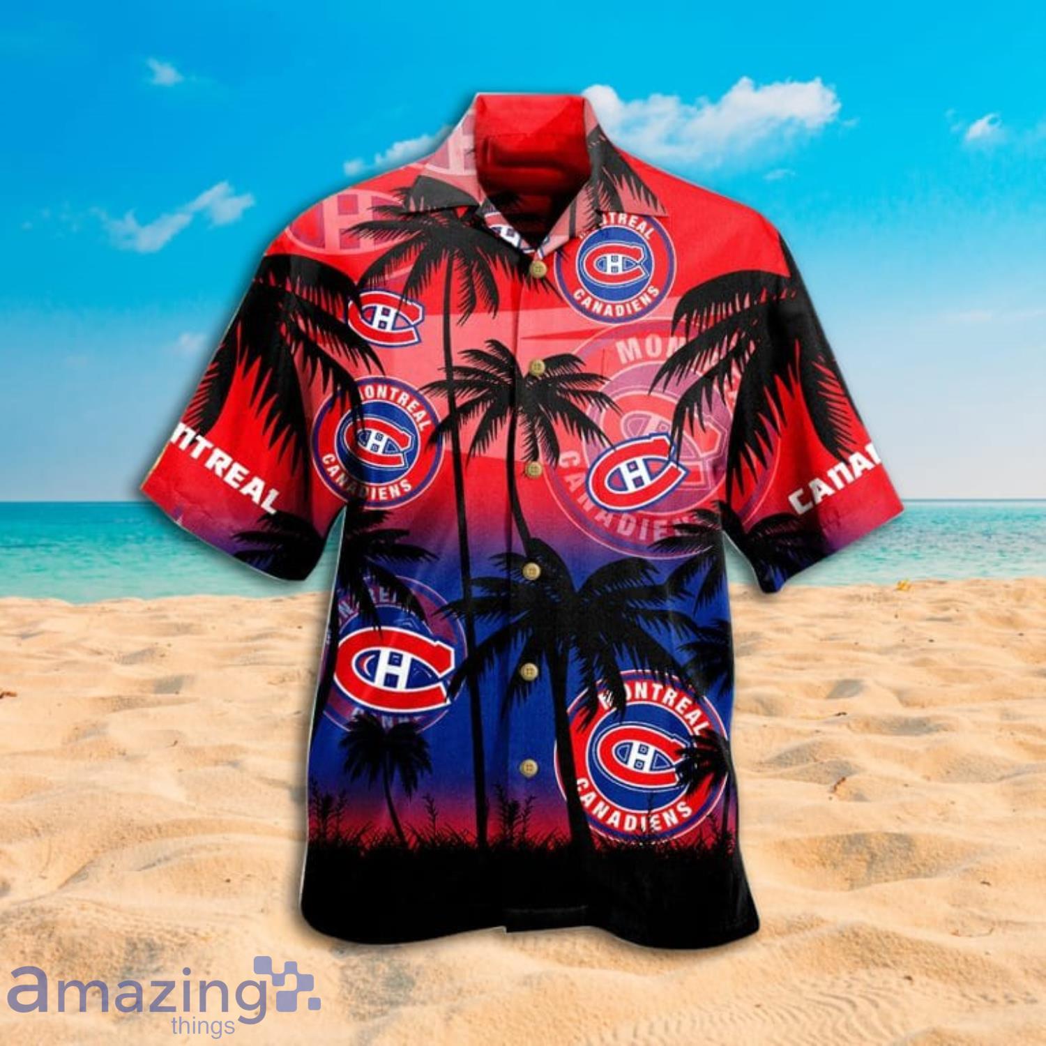 Montreal Canadiens Palm Tree Hawaiian Shhirt Gift For Fans Product Photo 1
