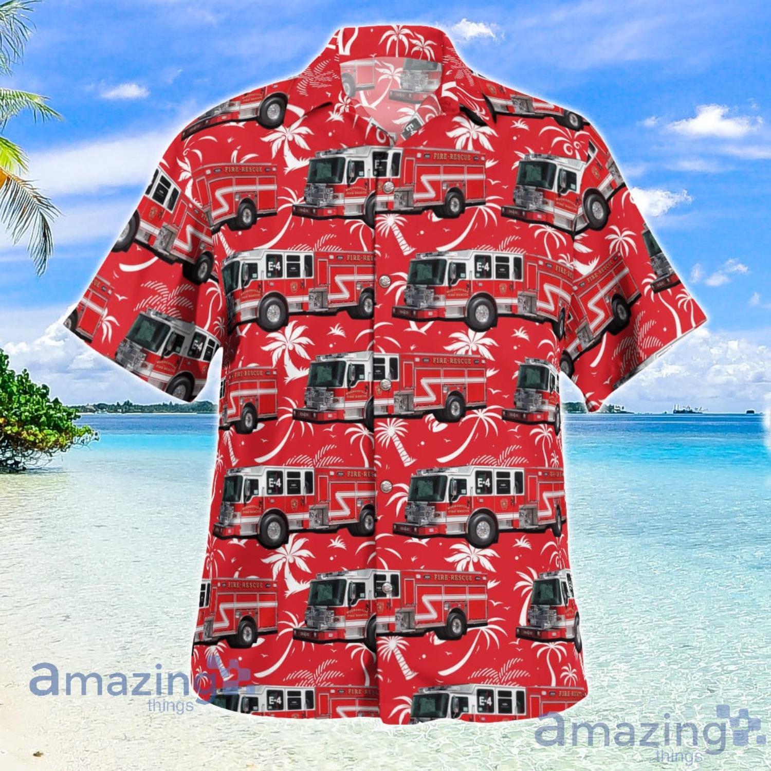 Mooresville Fire Rescue North Carolina Gift For Summer Hawaiian Shirt image Mooresville Fire-Rescue North Carolina Gift For Summer Hawaiian Shirt Product Photo 2
