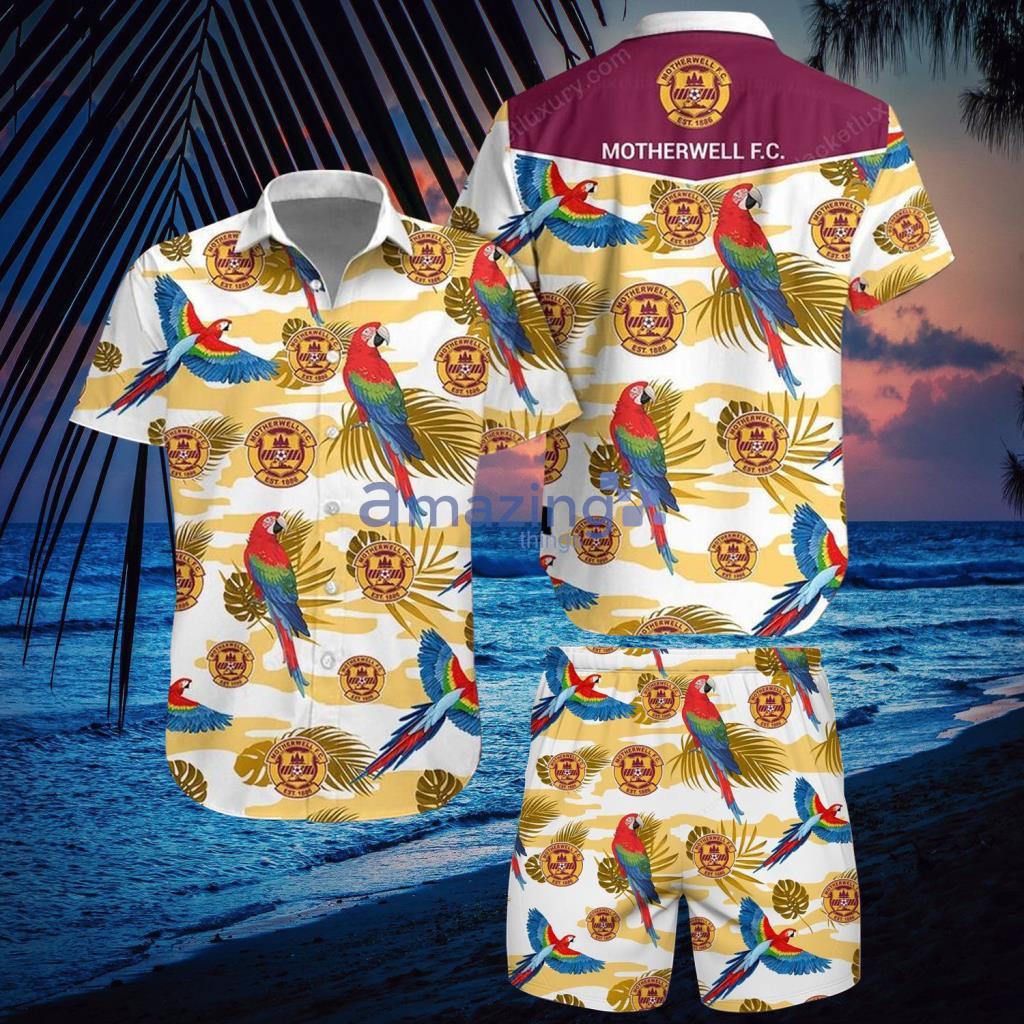 Motherwell FC Parrot Scottish Hawaiian Shirt And Short - Motherwell FC Parrot Scottish Hawaiian Shirt And Short Motherwell FC Parrot Scottish Hawaiian Shirt And Short - Motherwell FC Parrot Scottish Hawaiian Shirt And Short