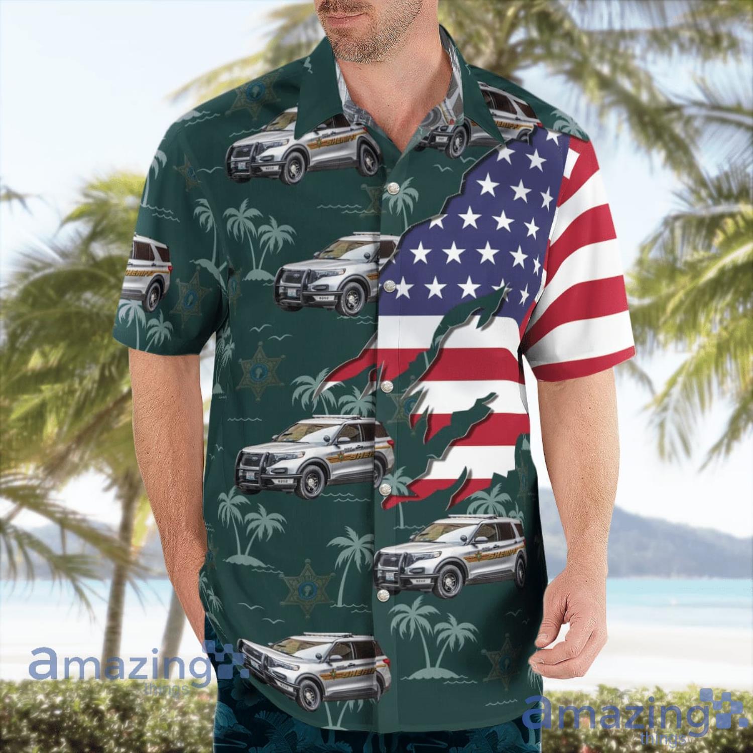 Mount Vernon Washington Skagit County Sheriffs Office 2020 Ford Police Interceptor Utility SUV Aloha Summer Gift Hawaiian Shirt image Mount Vernon Washington Skagit County Sheriffs Office 2020 Ford Police Interceptor Utility SUV Aloha Summer Gift Hawaiian Shirt Product Photo 3