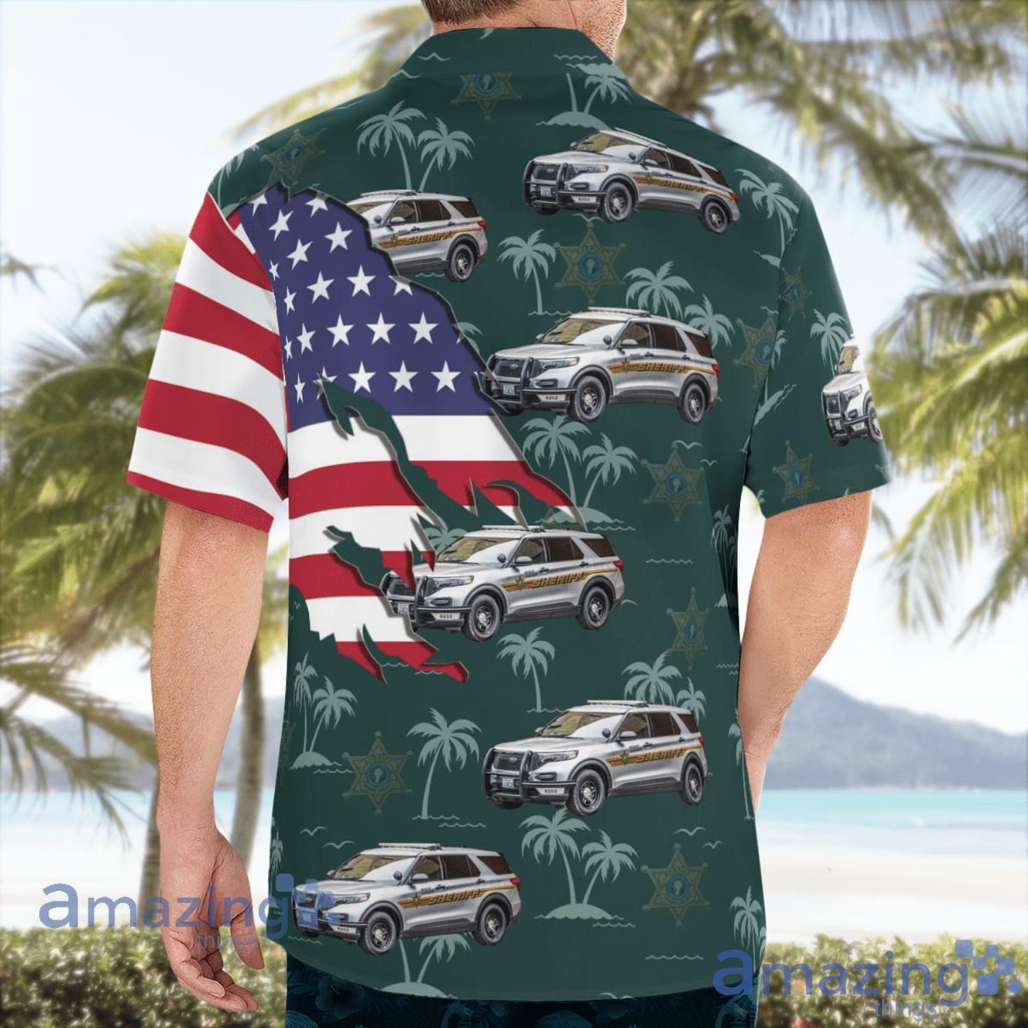 Mount Vernon Washington Skagit County Sheriffs Office 2020 Ford Police Interceptor Utility SUV Aloha Summer Gift Hawaiian Shirt image Mount Vernon Washington Skagit County Sheriffs Office 2020 Ford Police Interceptor Utility SUV Aloha Summer Gift Hawaiian Shirt Product Photo 4