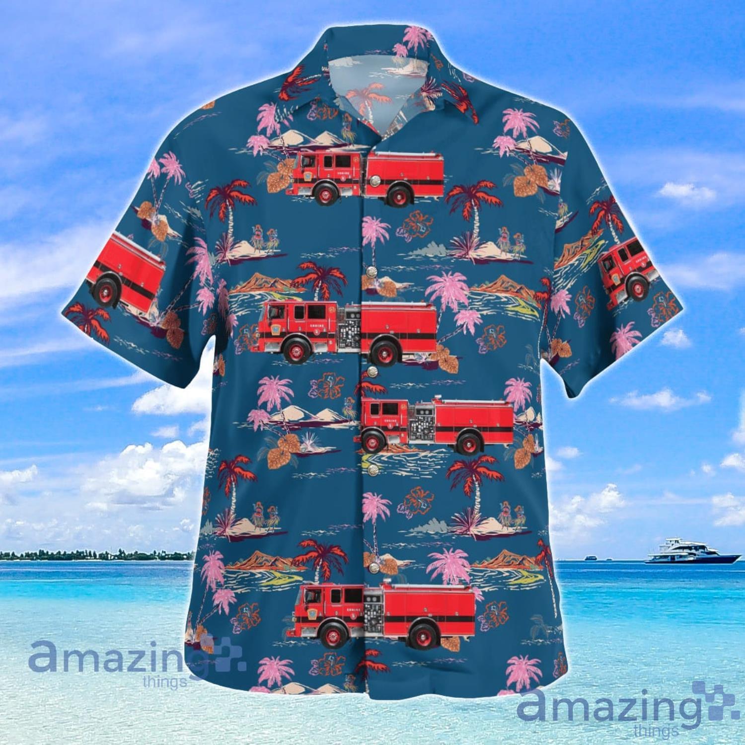 Nashua New Hampshire Nashua Fire Rescue Aloha Summer Gift Hawaiian Shirt image Nashua New Hampshire Nashua Fire Rescue Aloha Summer Gift Hawaiian Shirt Product Photo 2