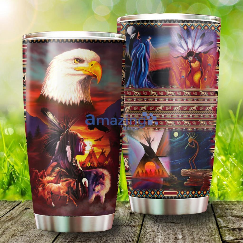 Native American Culture Pattern Stainless Steel Tumbler - Native American Culture Pattern Stainless Steel Tumbler