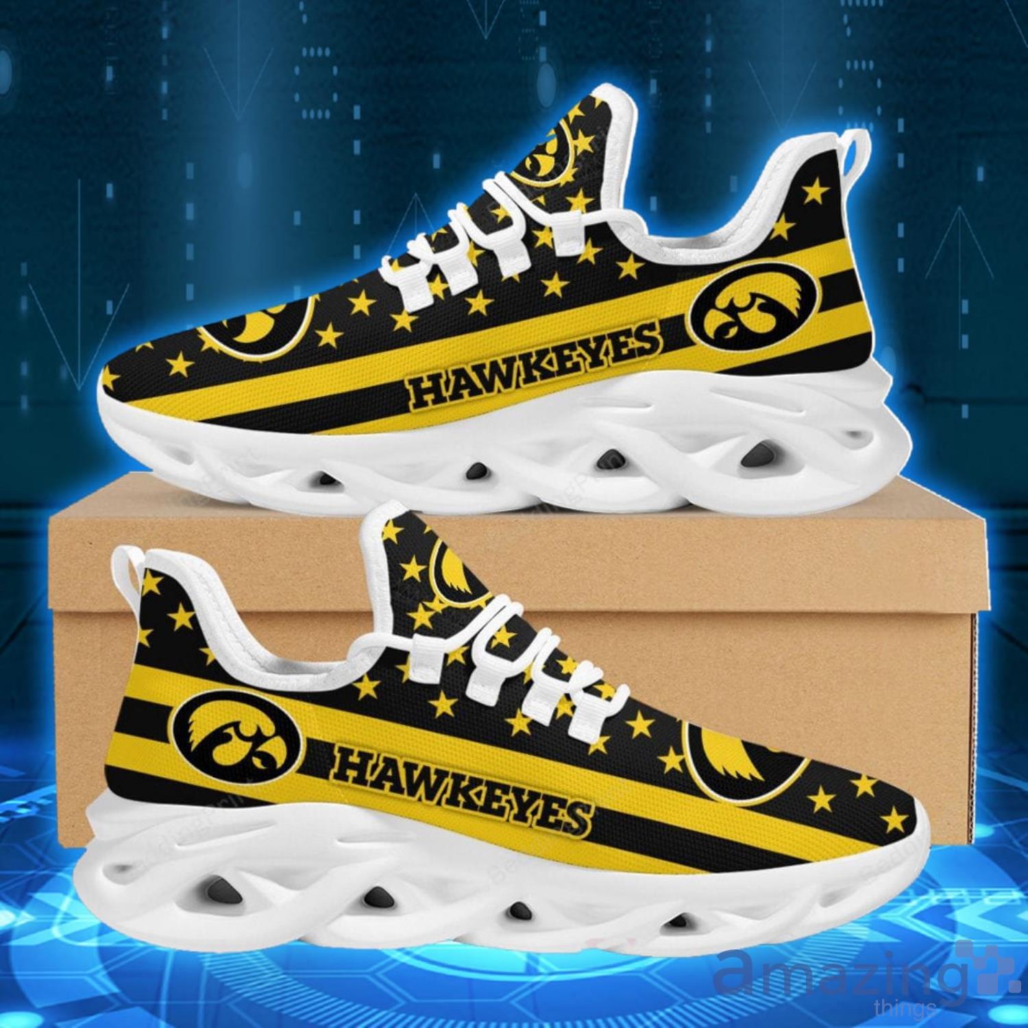 NCAA Iowa Hawkeyes Black Gold Max Soul Shoes Sport Shoes For Fans Product Photo 1