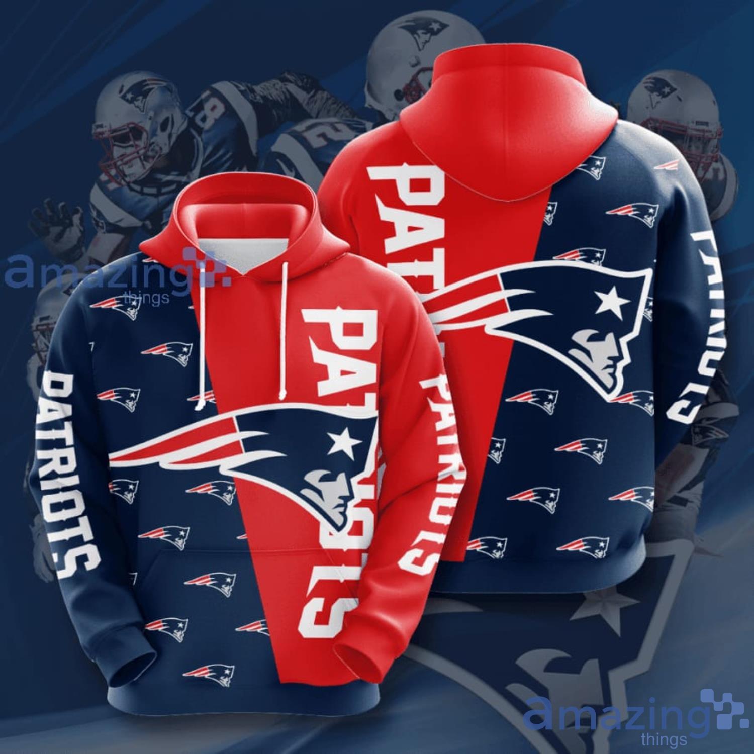 New England Patriots All Over Print 3D Hoodie Product Photo 1