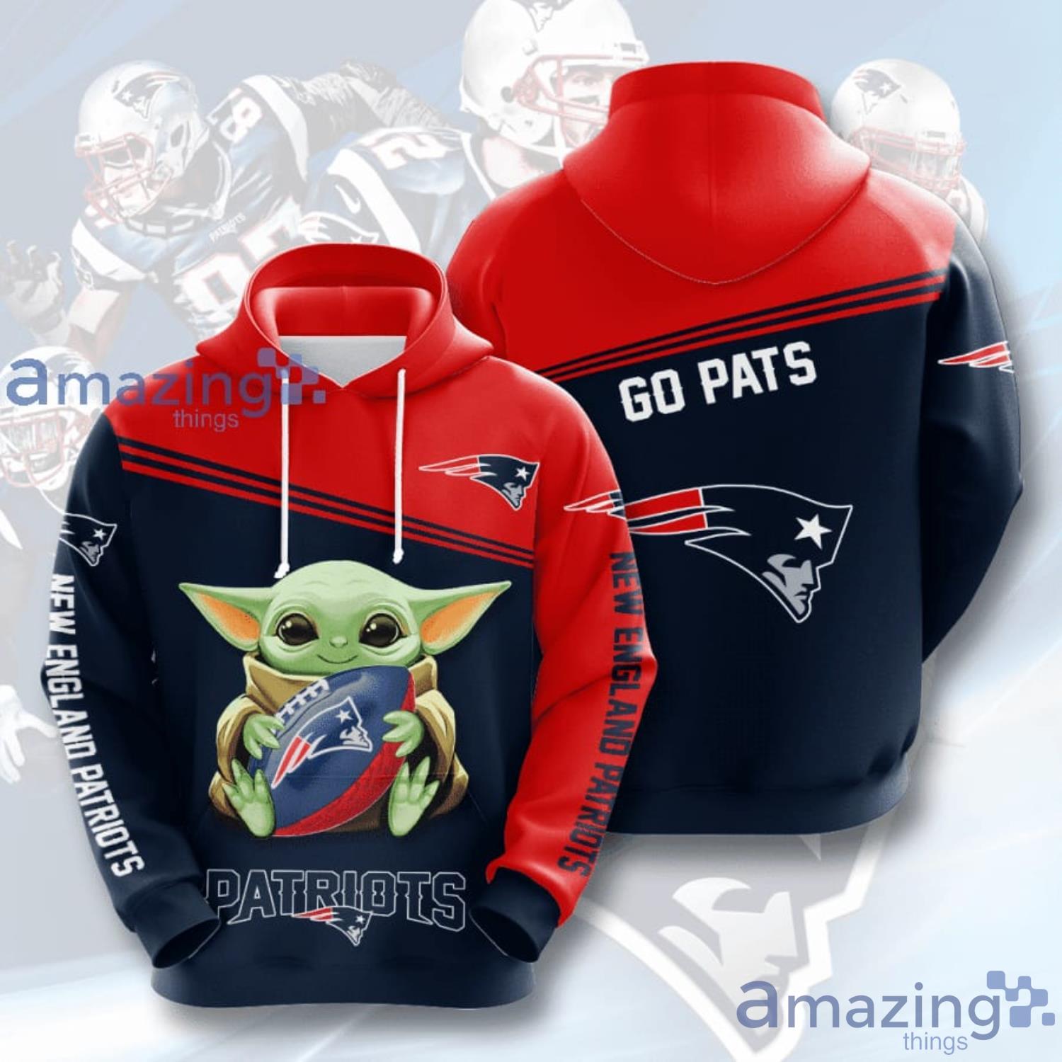 New England Patriots Nfl Football Pullover And Zip Pered Hoodies Custom 3D  Graphic Printed 3D Hoodie