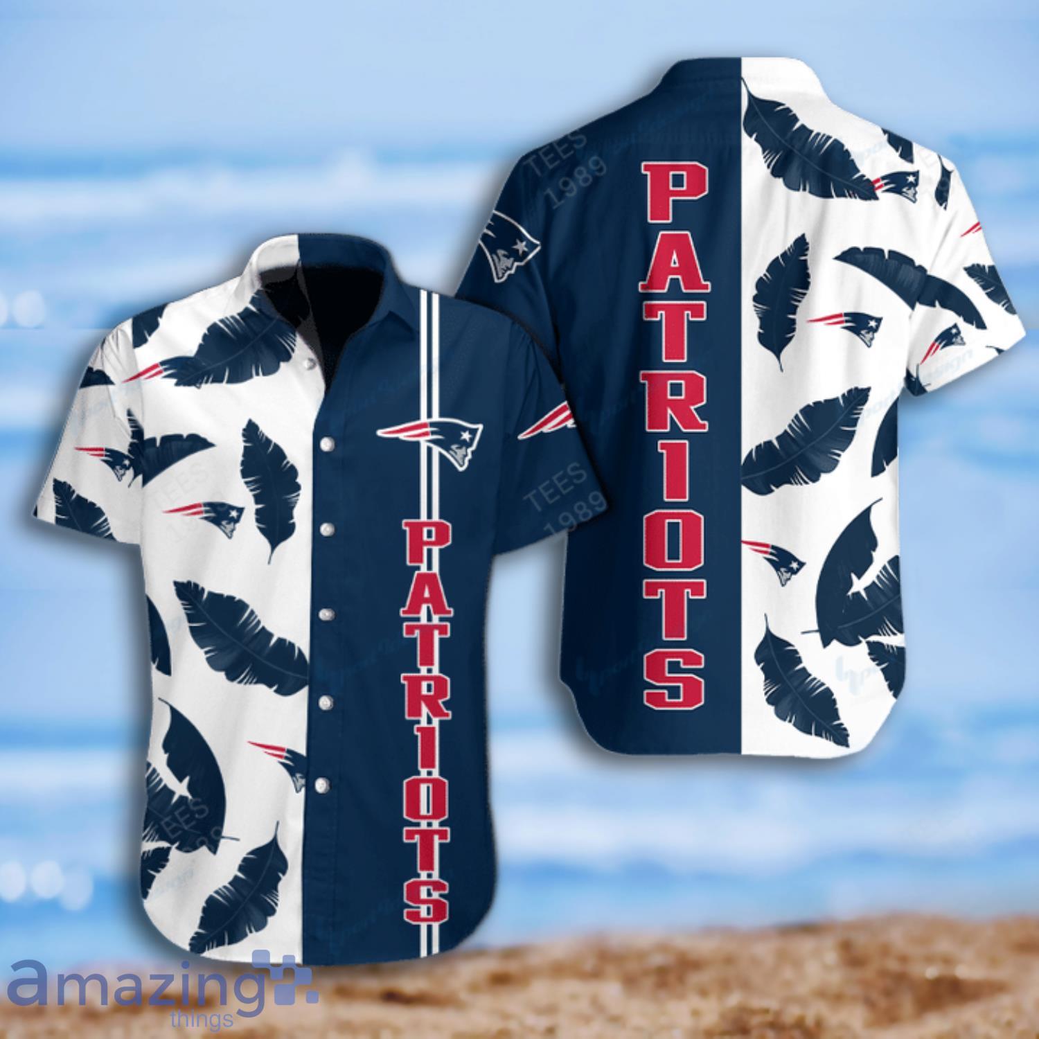 New England Patriots Banana Leave Tropical Pattern Hawaiian Shirt And Short Product Photo 1