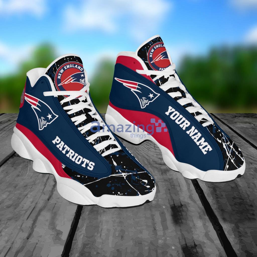 NFL New England Patriots Sport Sneakers Custom Name Air Jordan 13